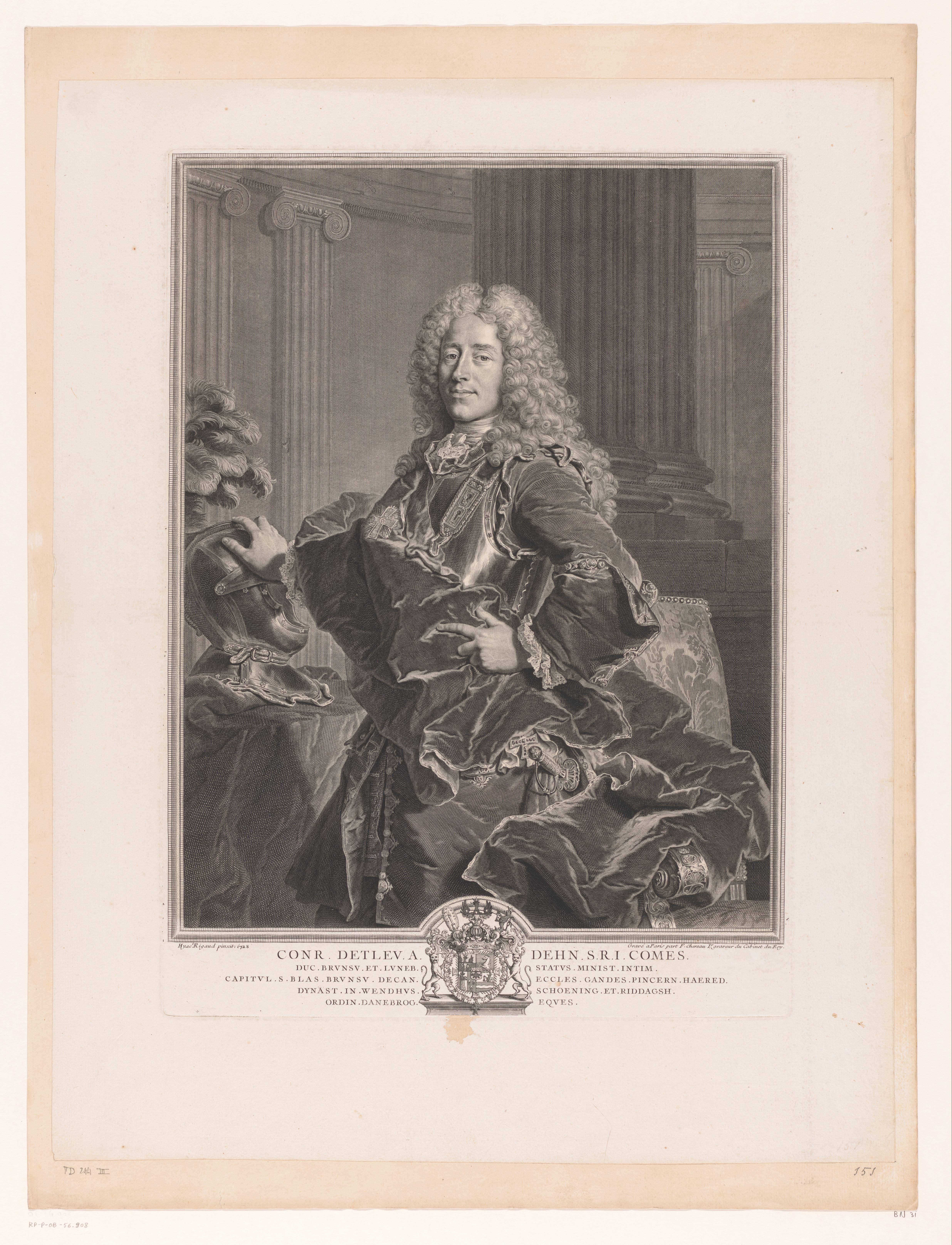 Portret van Konrad Detlev von Dehn