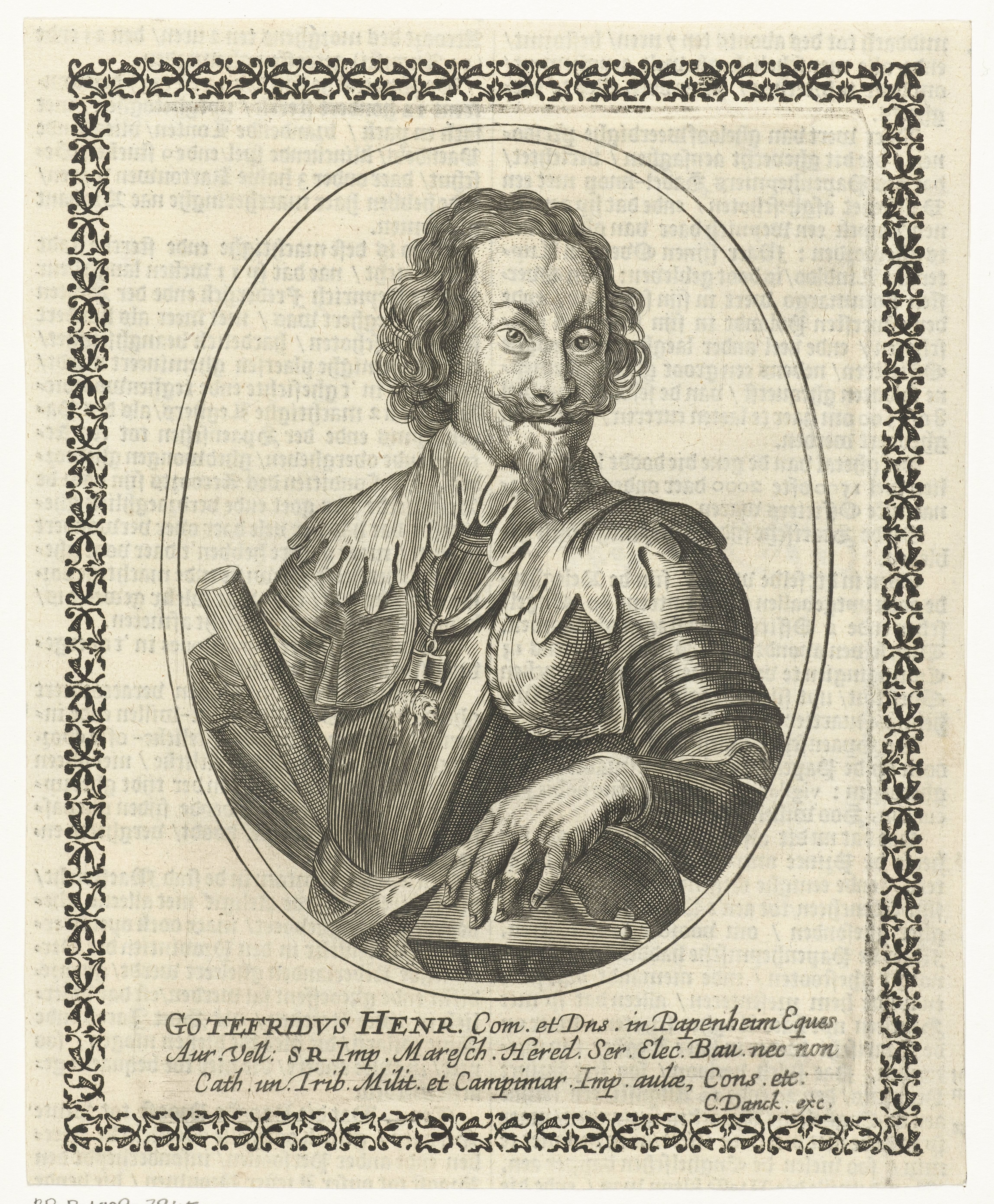 Portret van Gottfried Heinrich, graaf van Pappenheim