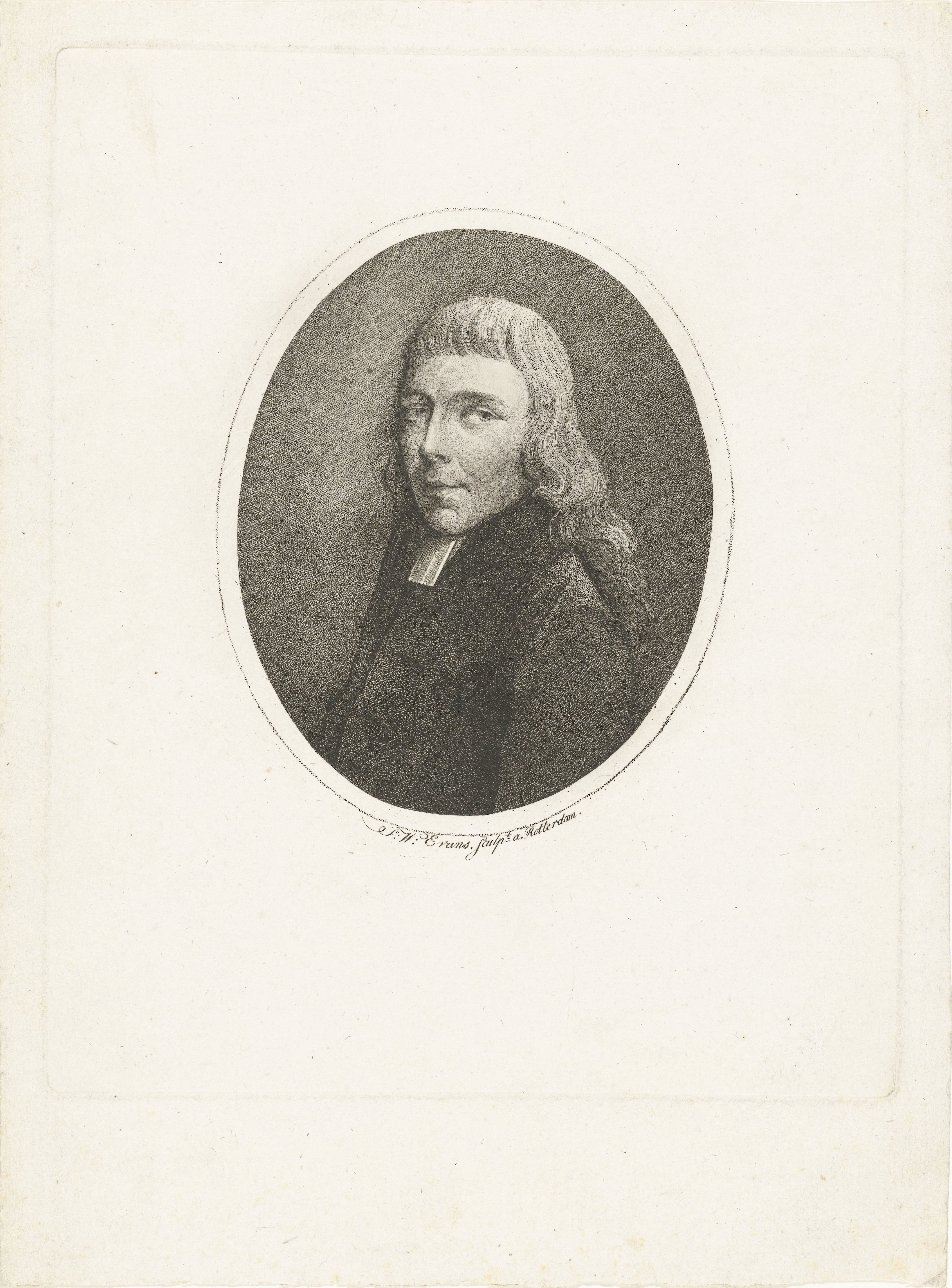 Portret van predikant G.J. Schacht