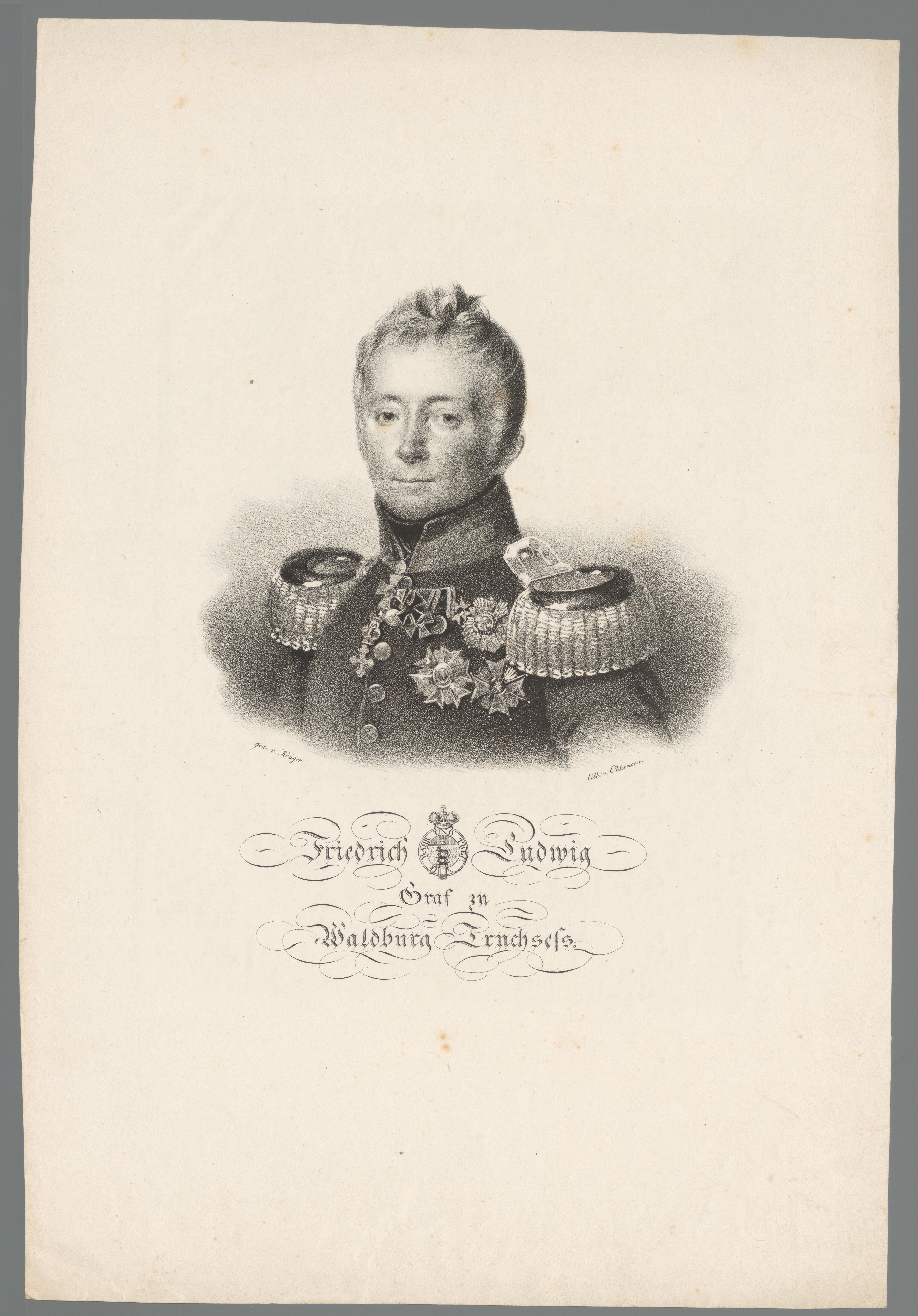 Portret van Friedrich Ludwig III Truchsess zu Waldburg