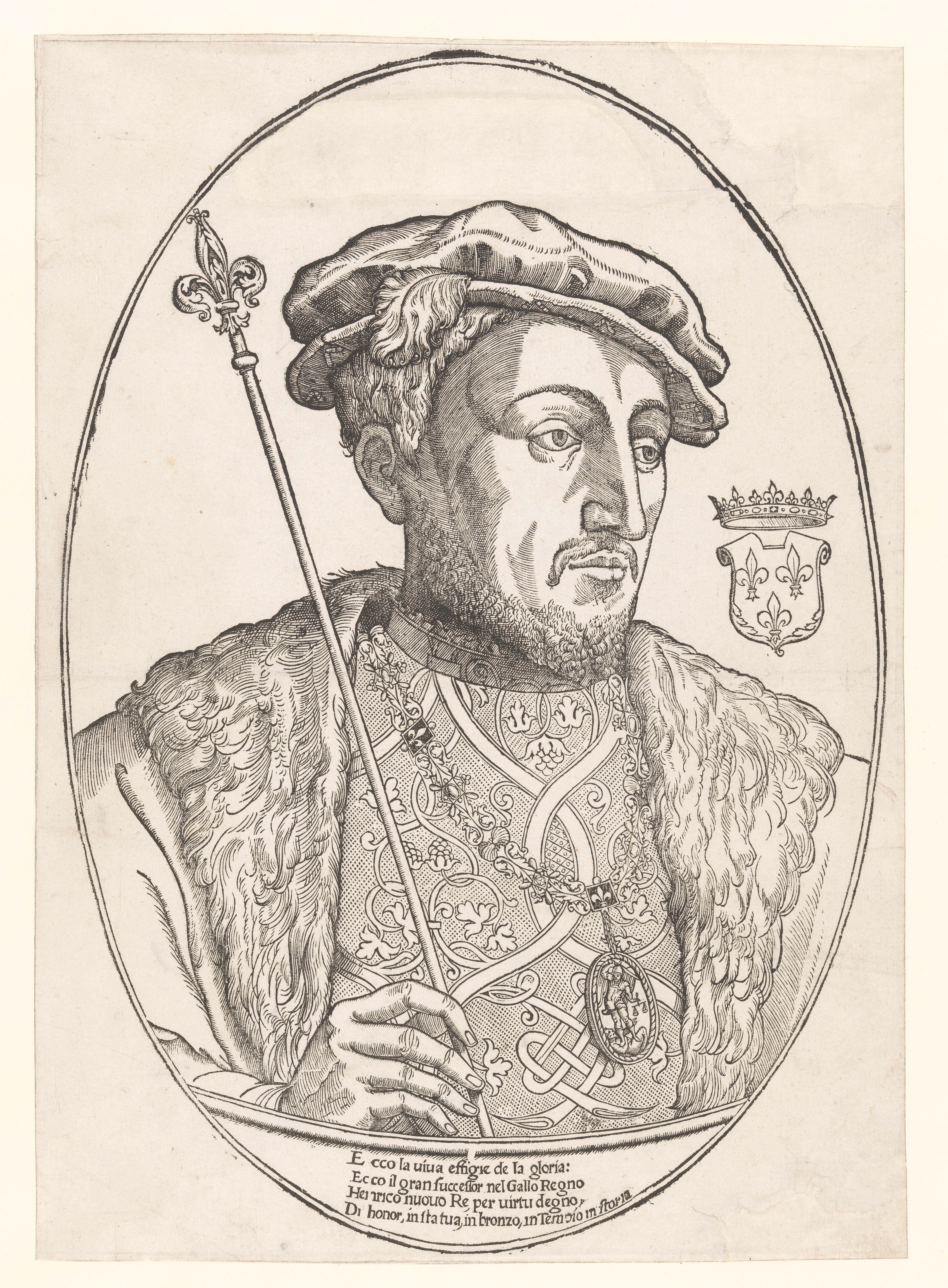 Portret van Hendrik II, koning van Frankrijk