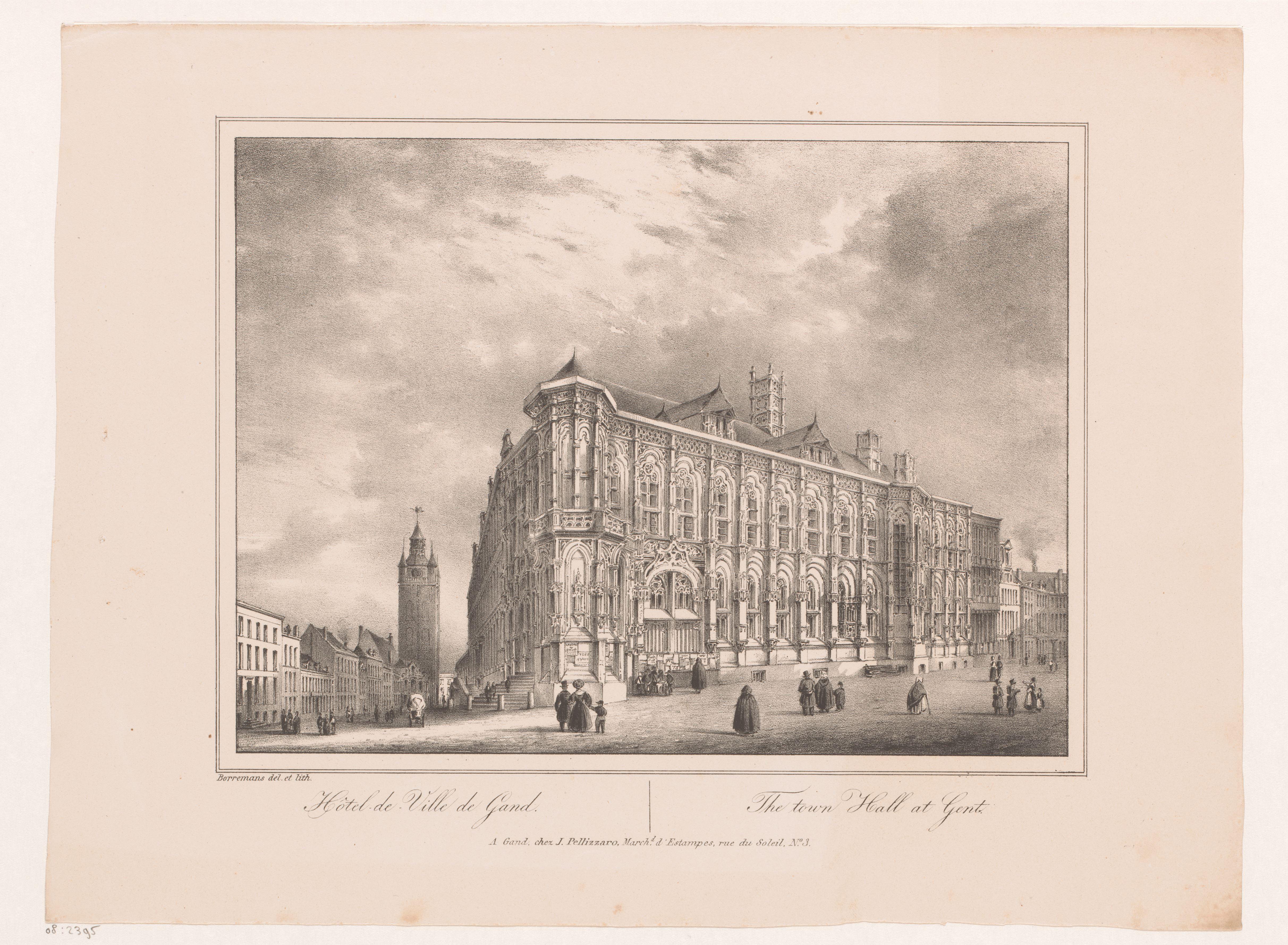 Gezicht op het stadhuis te Gent
