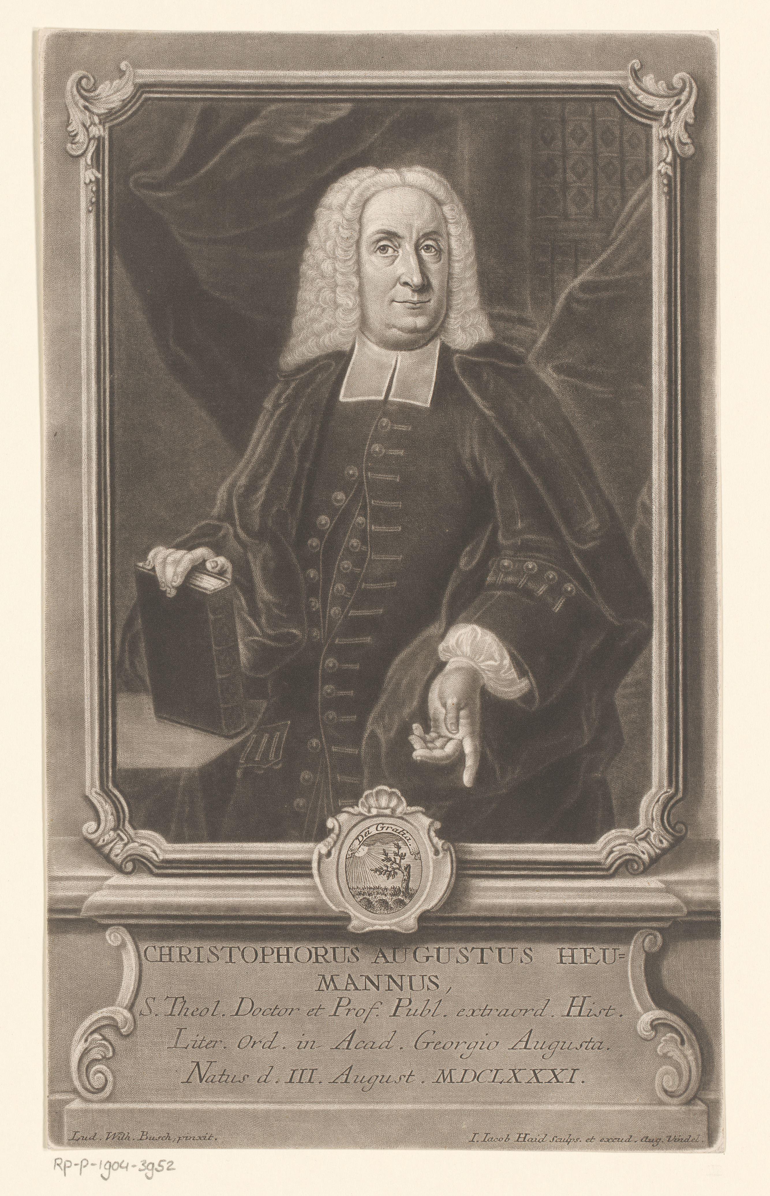Portret van Christoph August Heumann