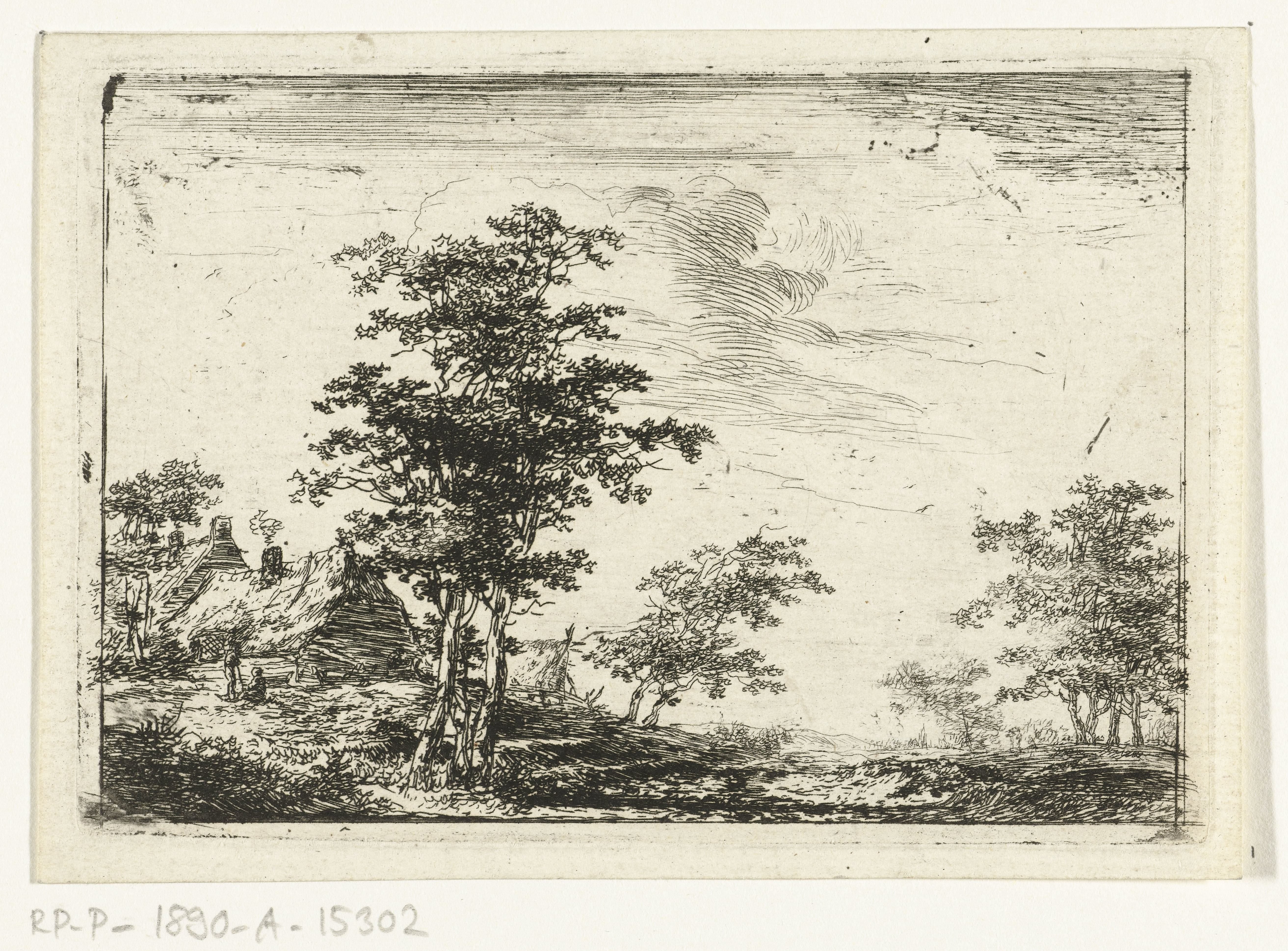 Boerderij met rookende schoorsteen