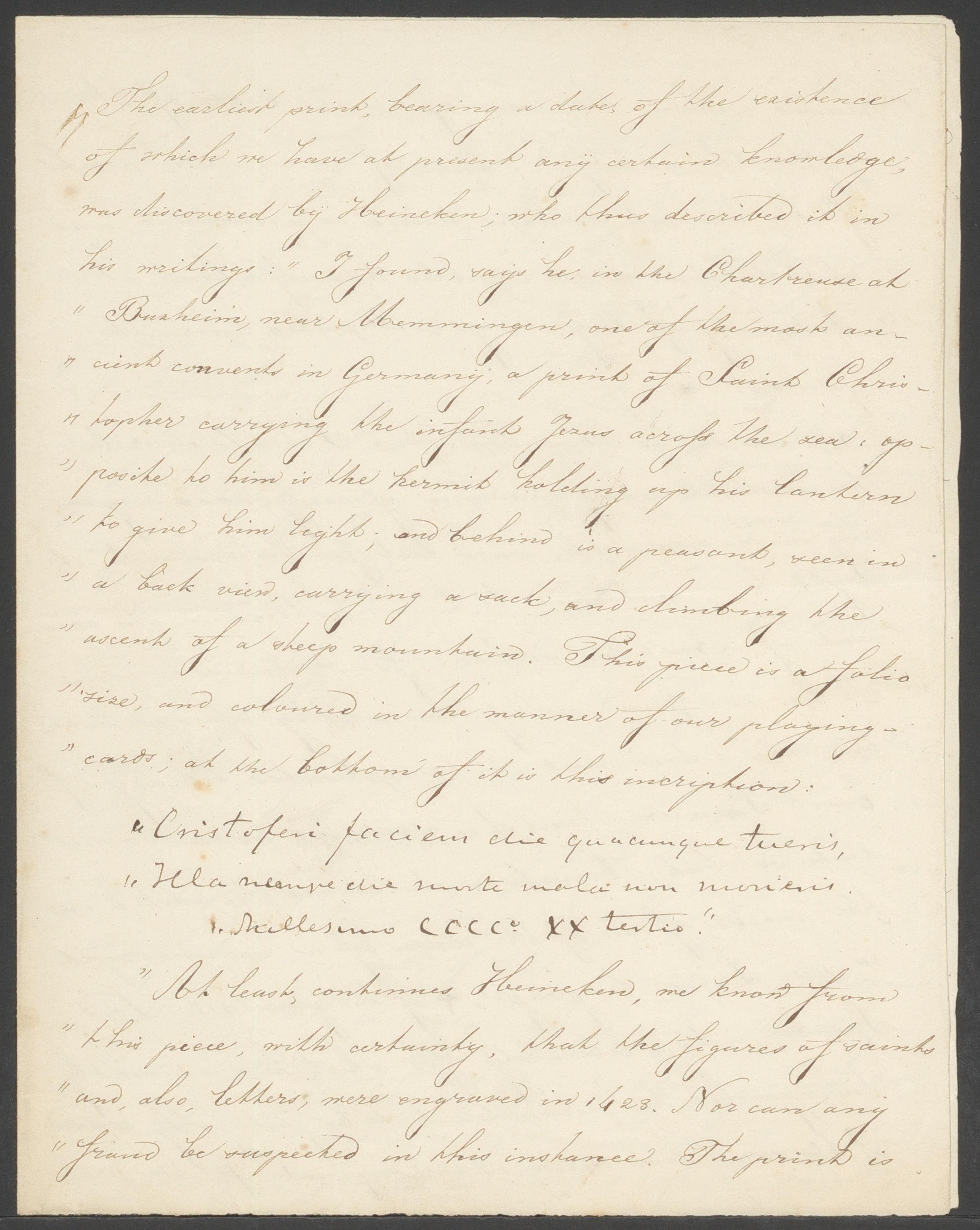 Beschrijving van de muurschildering van Christoffel uit de kerk van Opheusden