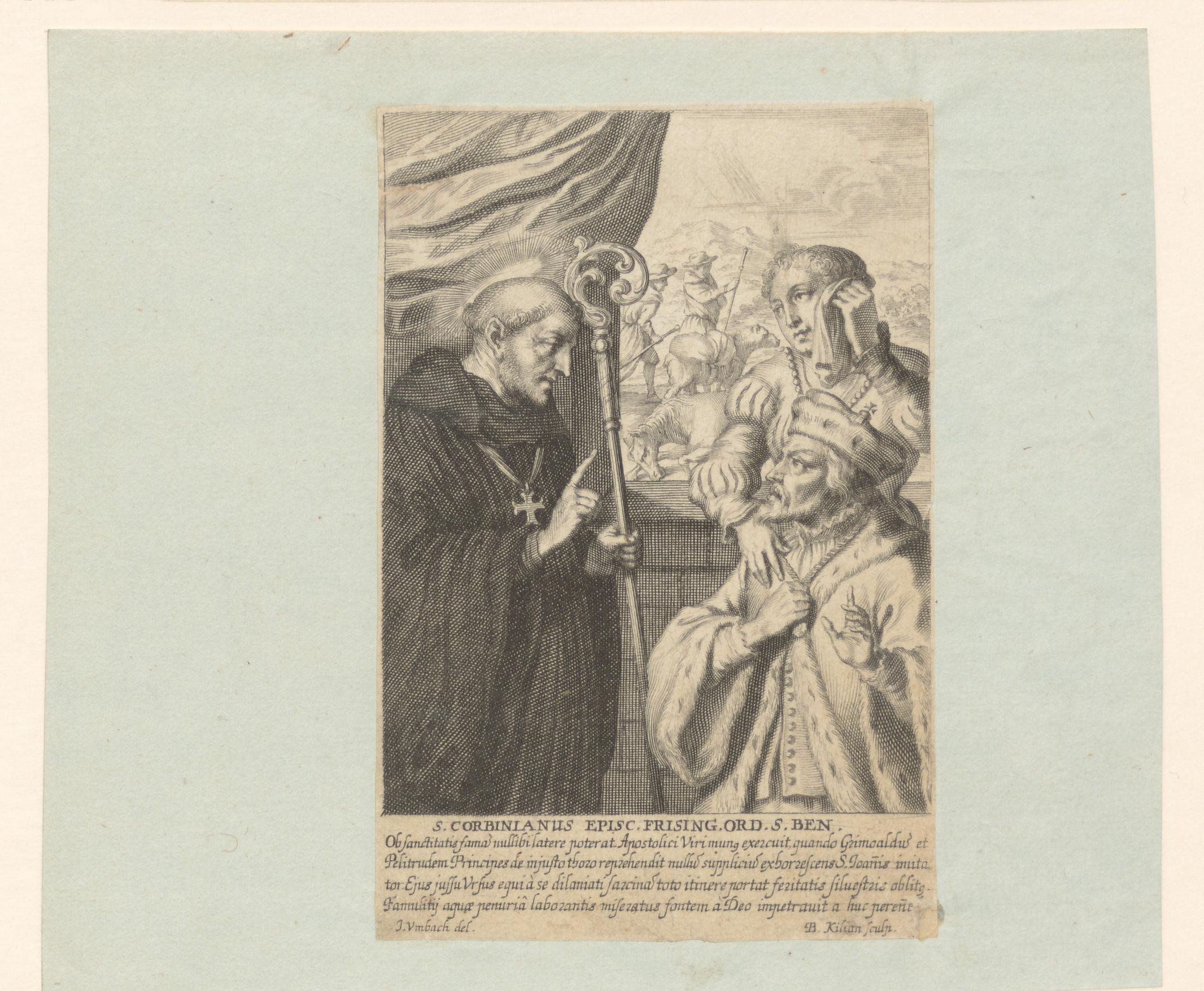 H. Corbinianus beveelt hertog Grimoald zijn vrouw te verlaten