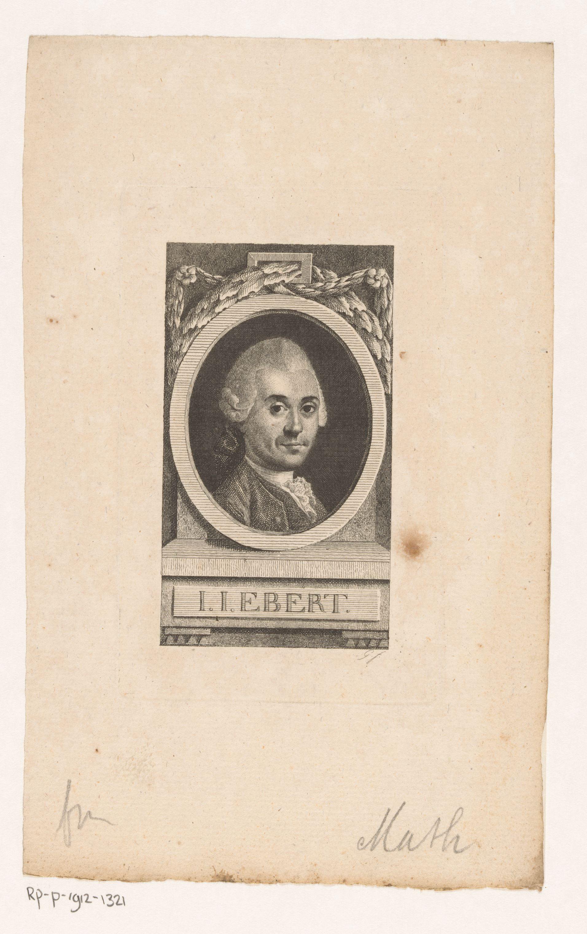Portret van Johann Jakob Ebert