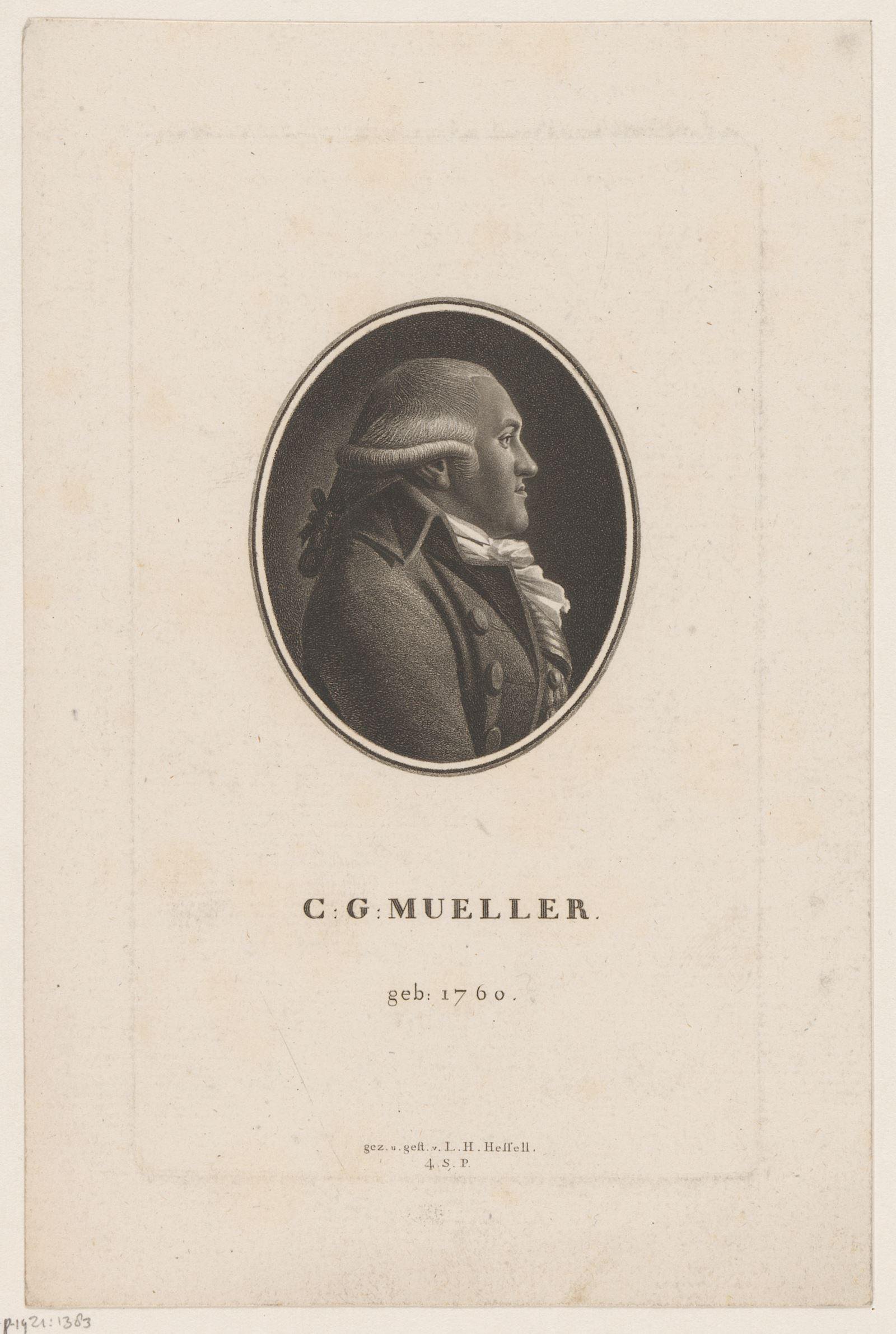 Portret van Christian Gottlieb Müller