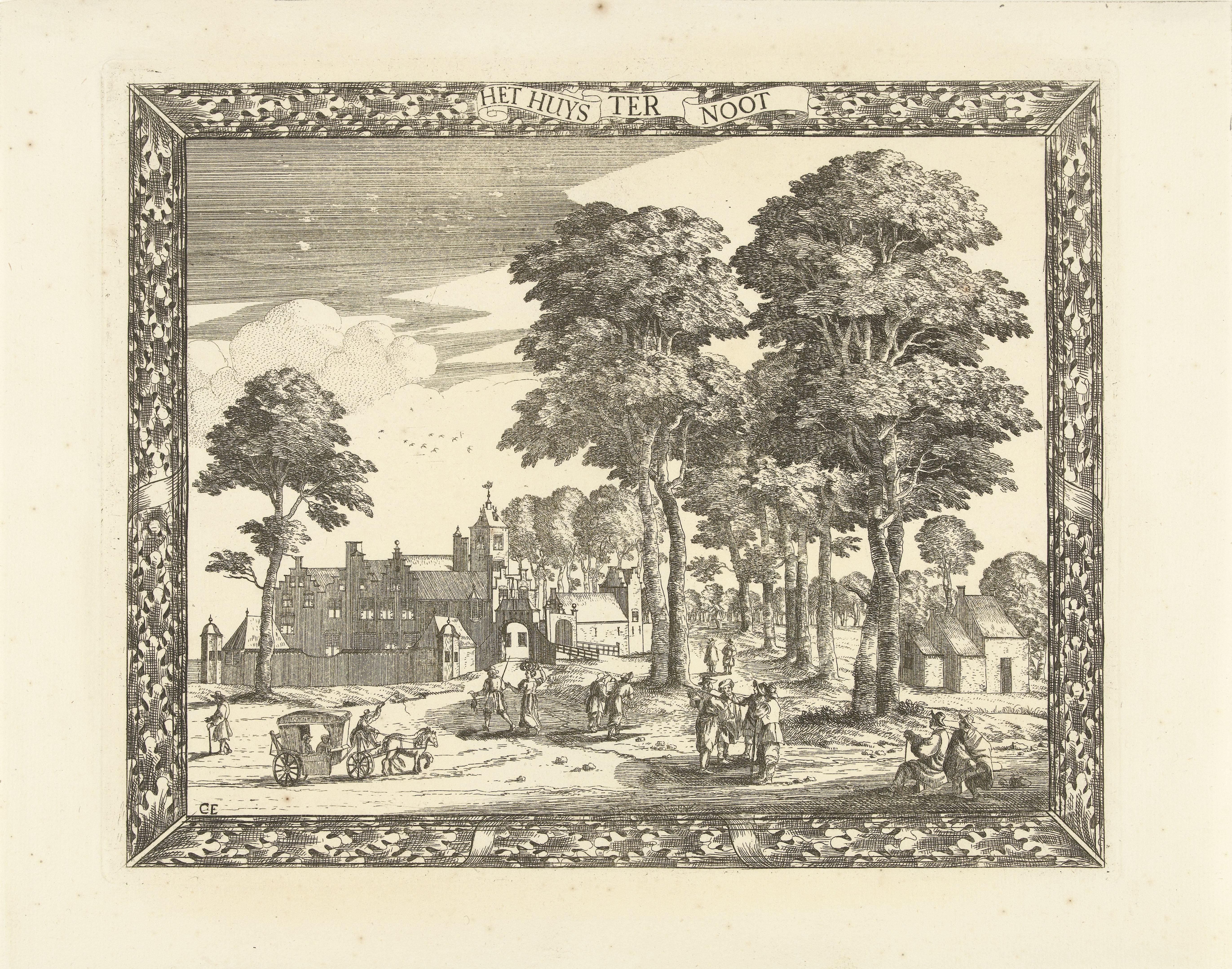 Gezicht op Kasteel Ter Noot te Den Haag