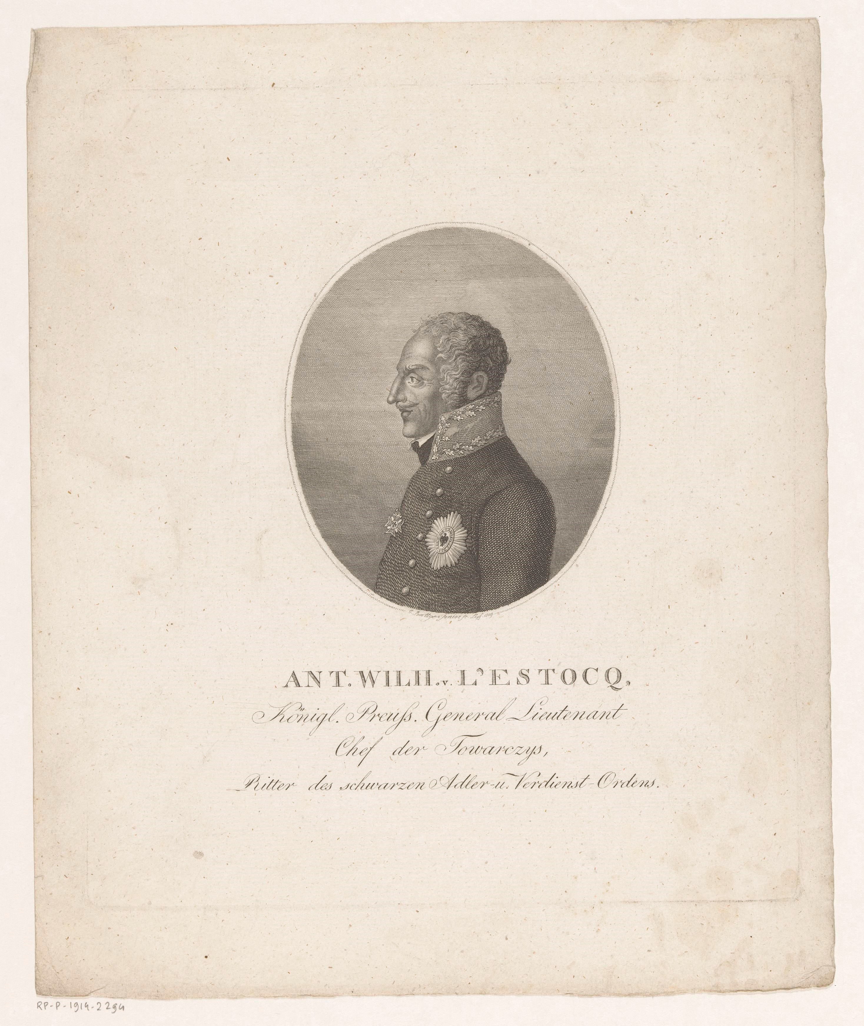 Portret van Anton Wilhelm von L'Estocq