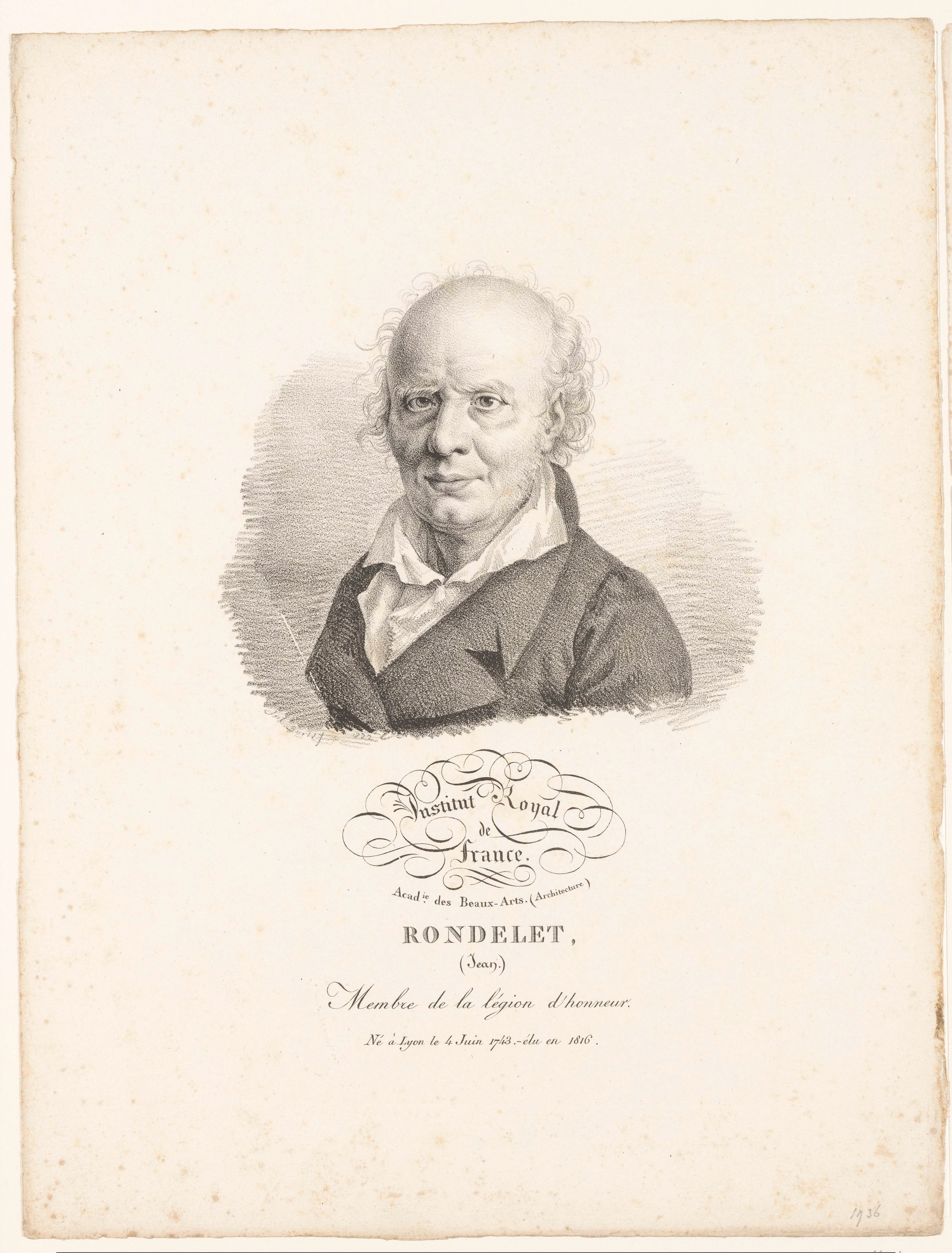 Portret van de architect Jean Rondelet