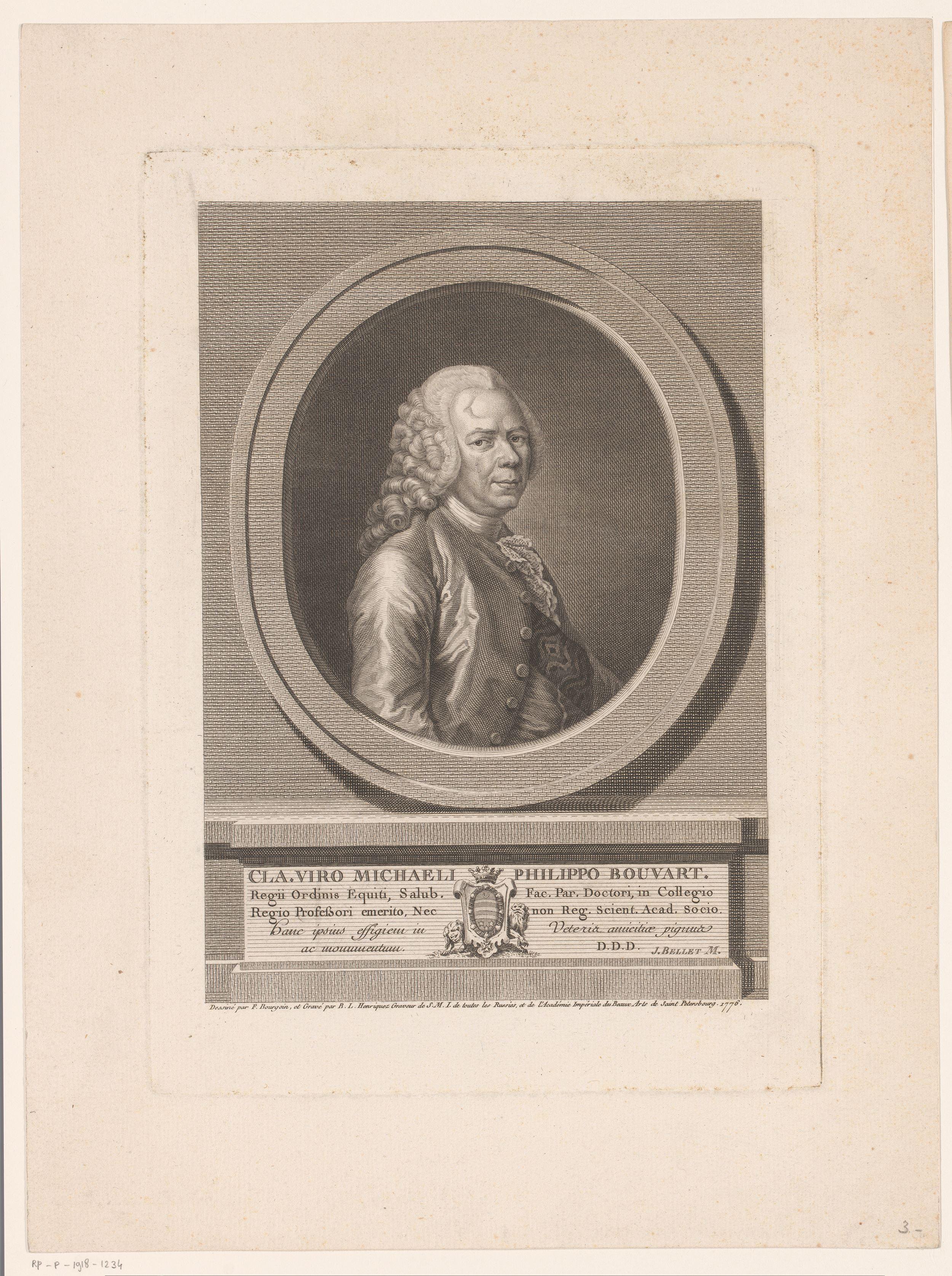 Portret van Michel Philippe Bouvart
