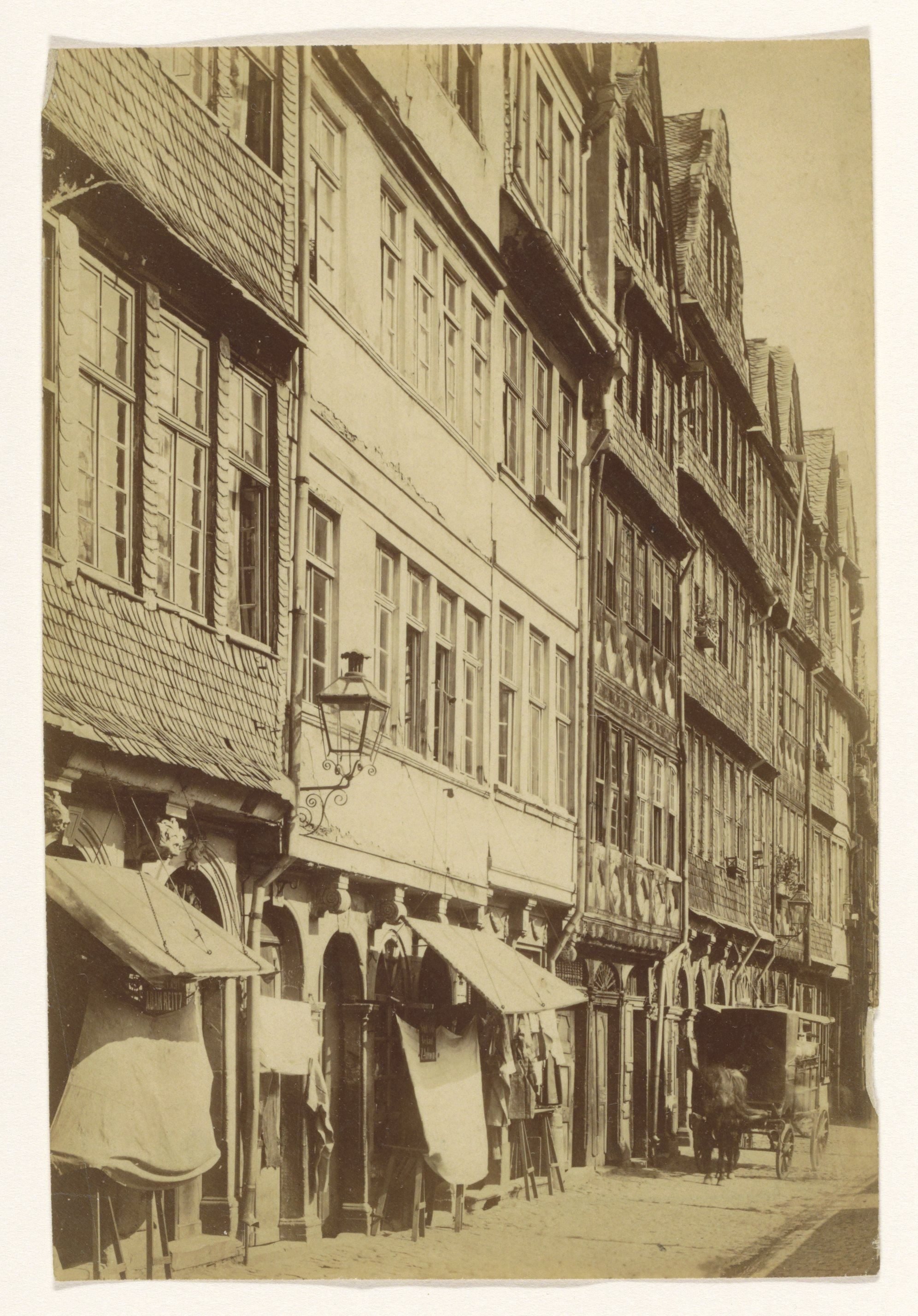 Straatgezicht in de Joodse buurt van Frankfurt am Main