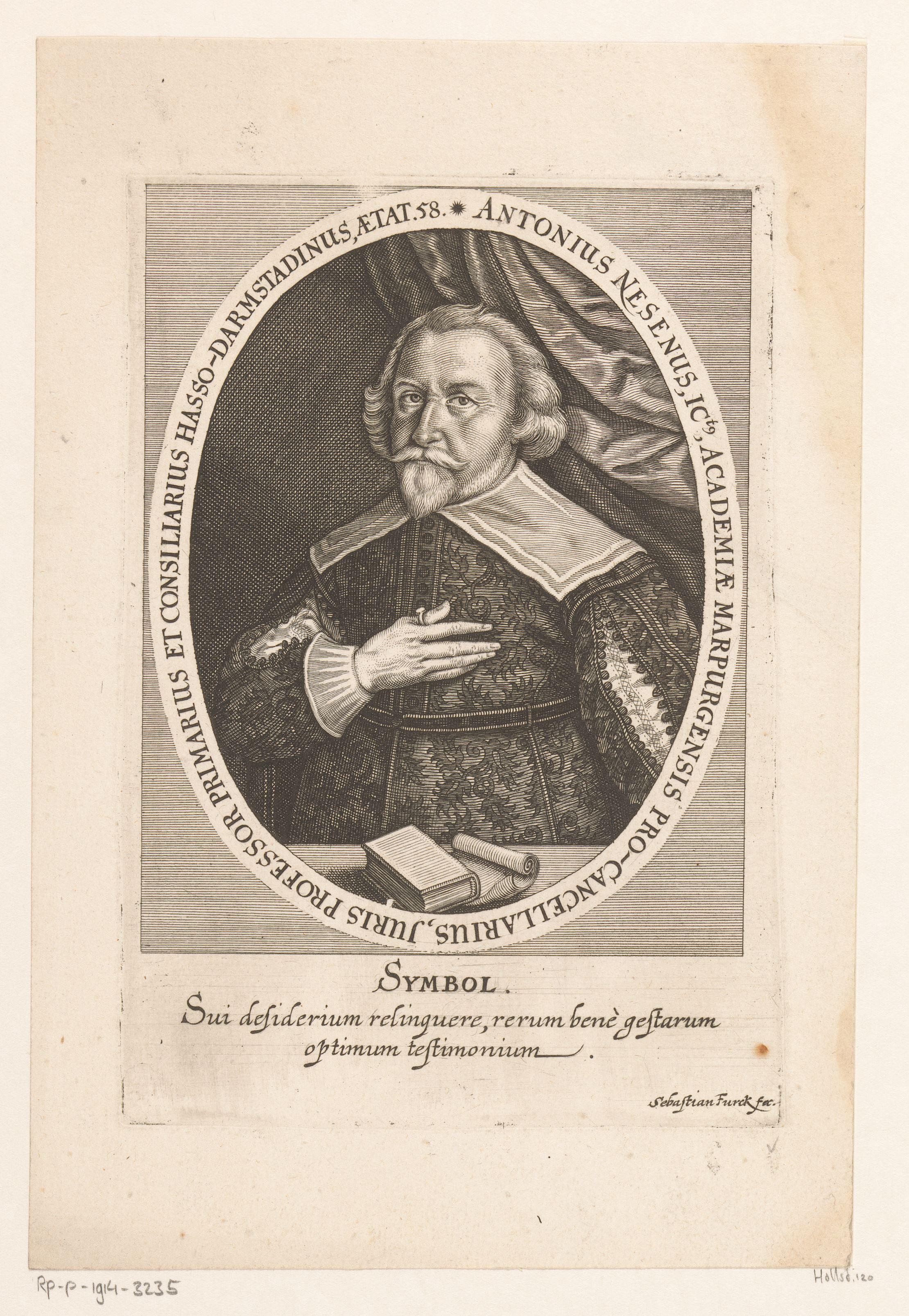 Portret van Anton Nesen op 58-jarige leeftijd