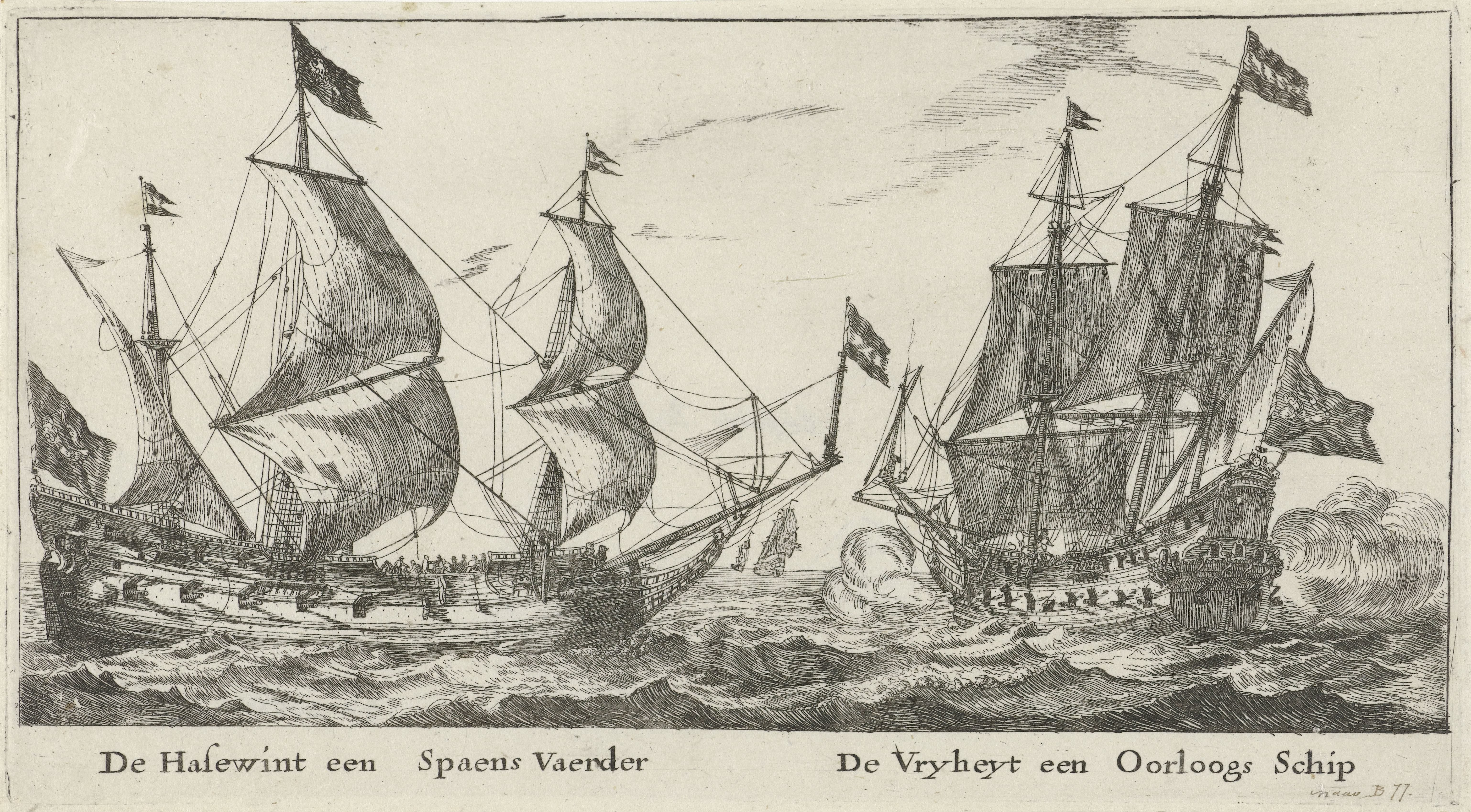 De schepen De Vrijheid en De Hazewind