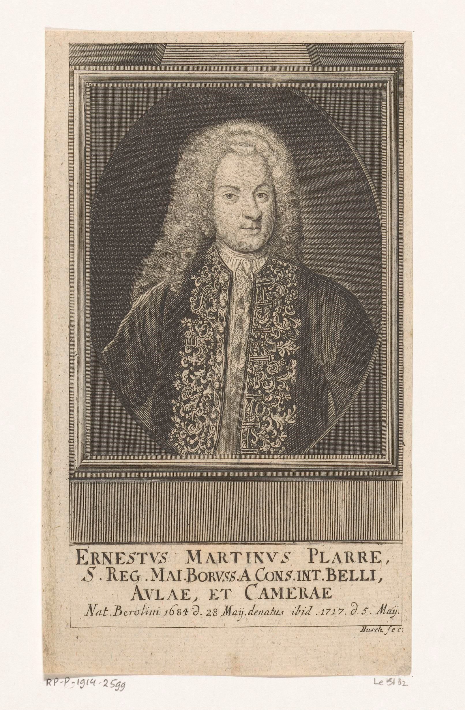 Portret van Ernst Martin, Freiherr von Plarre