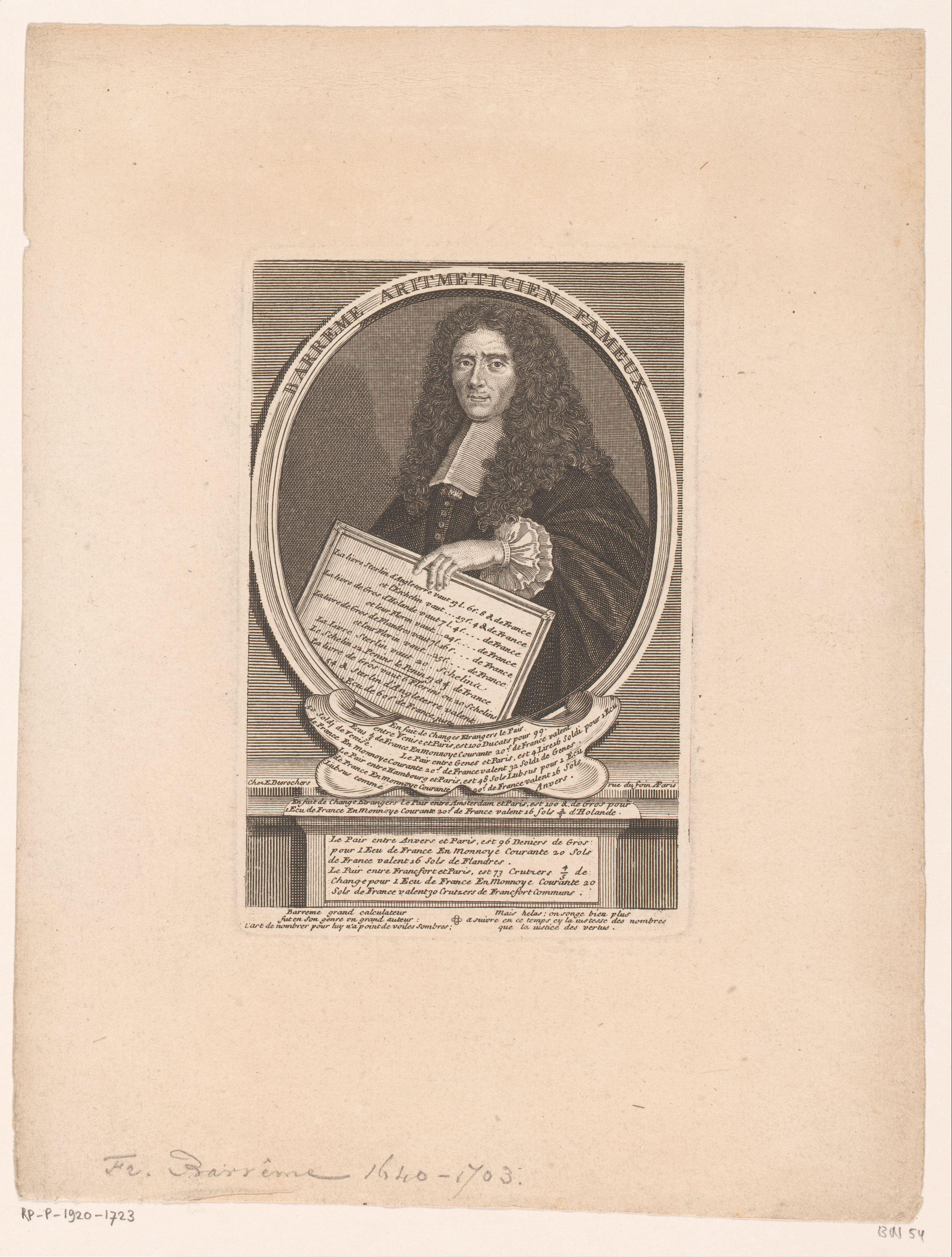 Portret van François Barrême