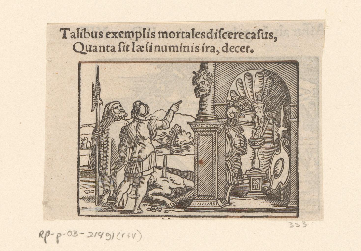 Filistijnen plaatsen de wapens en het hoofd van Saul in de tempel van Ashtoret