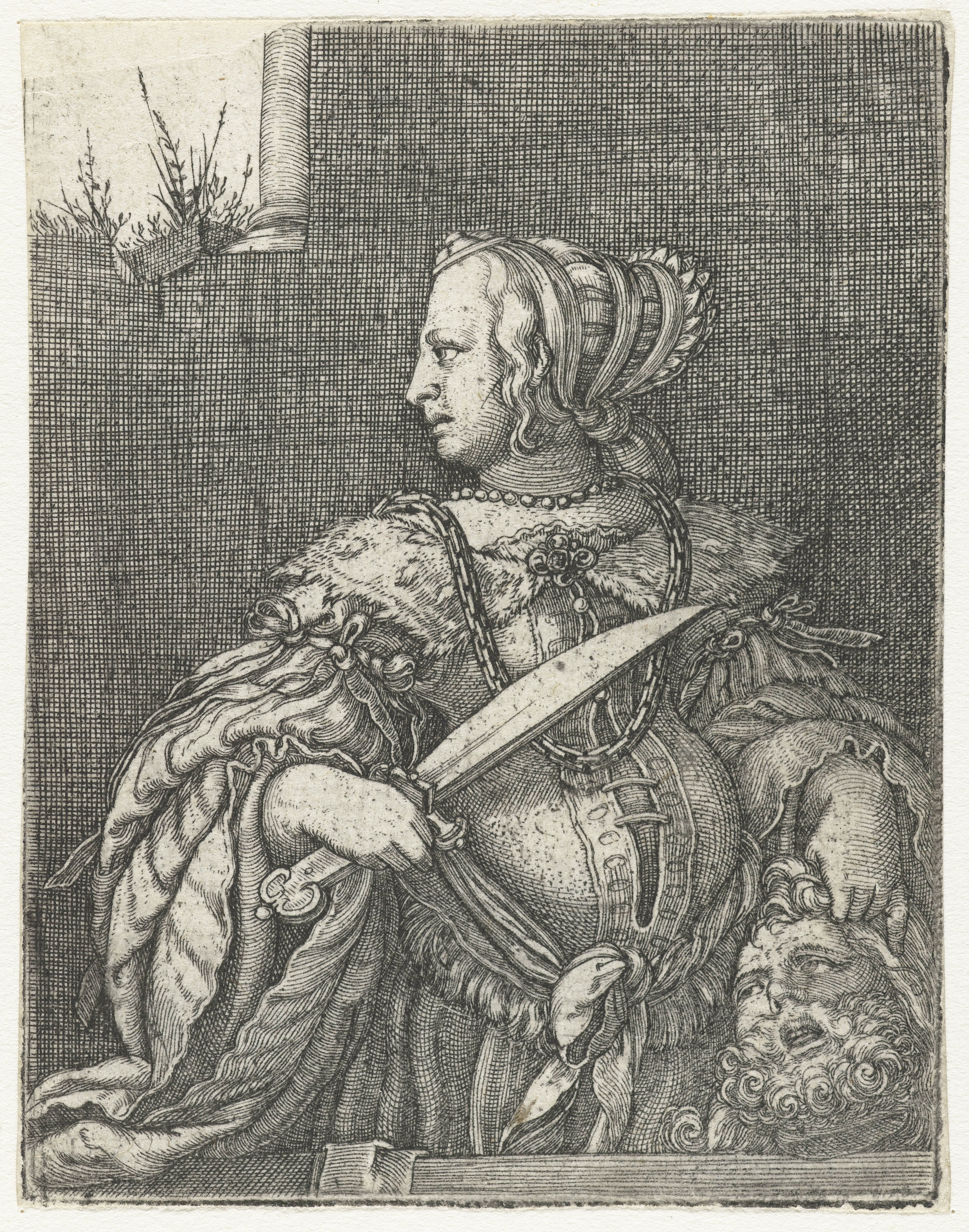 Judith met hoofd van Holofernes en zwaard