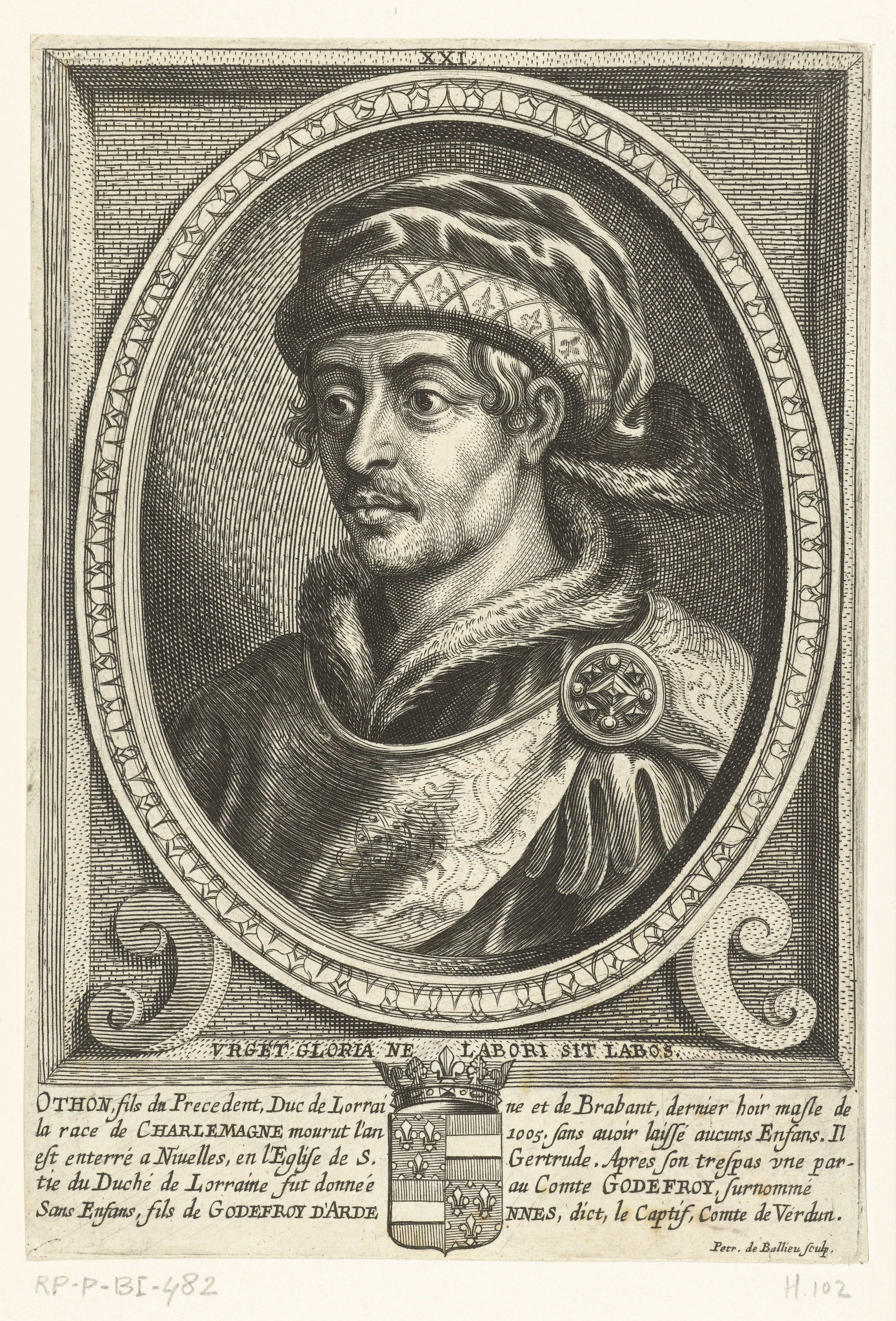 Portret van graaf Otto von Verdun graaf van Lorraine