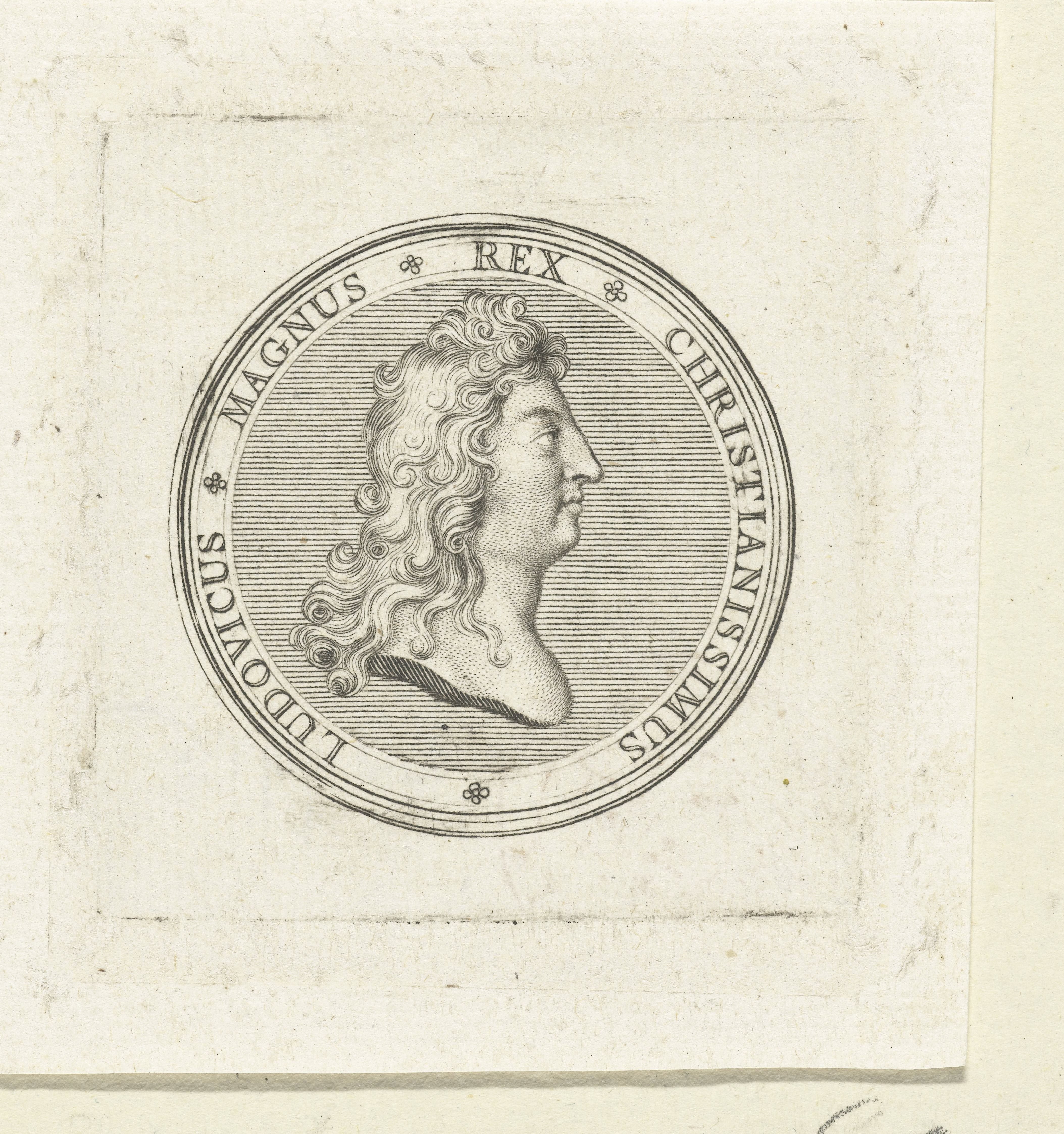 Penning met buste van Lodewijk XIV