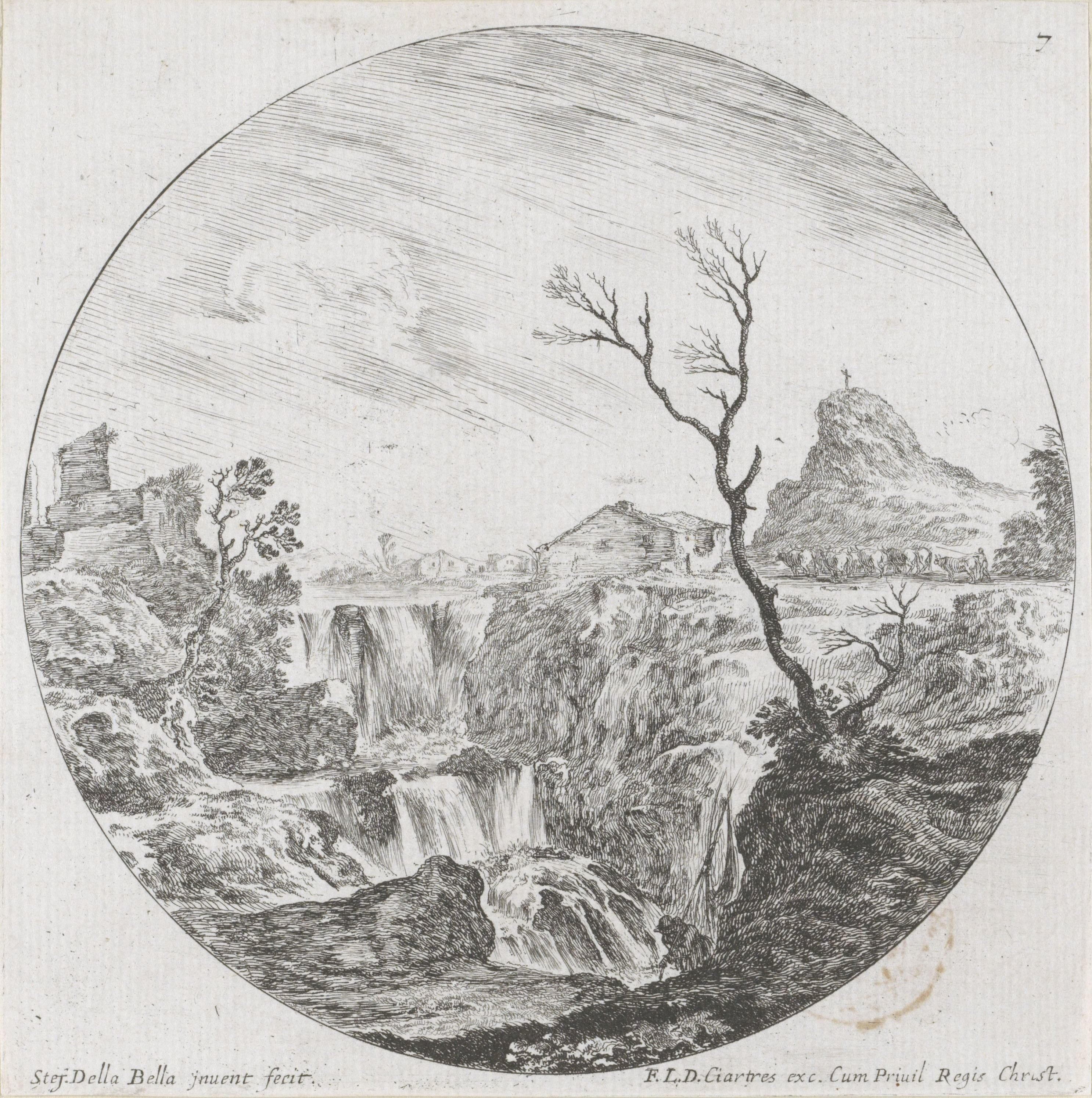 Landschap met waterval
