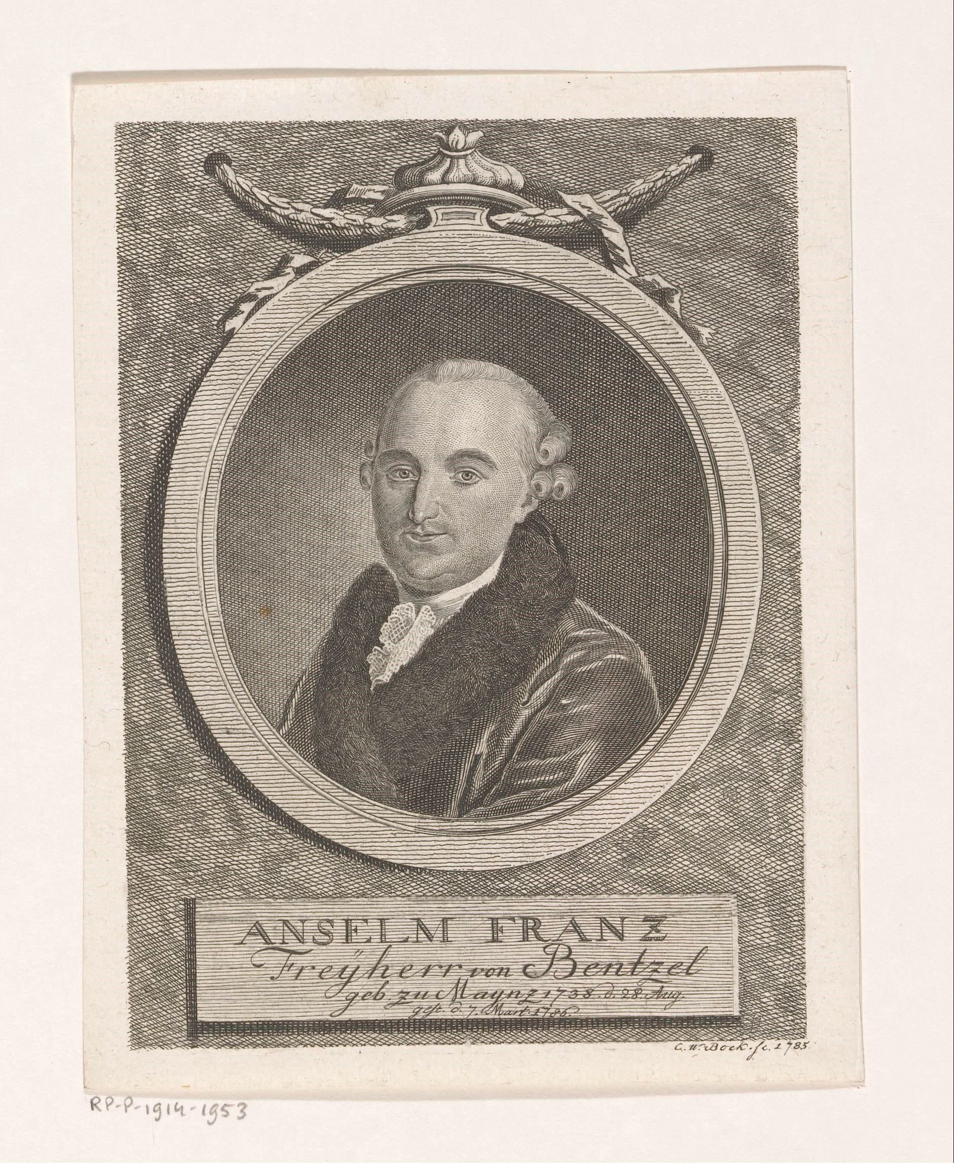 Portret van Anselm Franz, Freiherr von Bentzel-Sternau