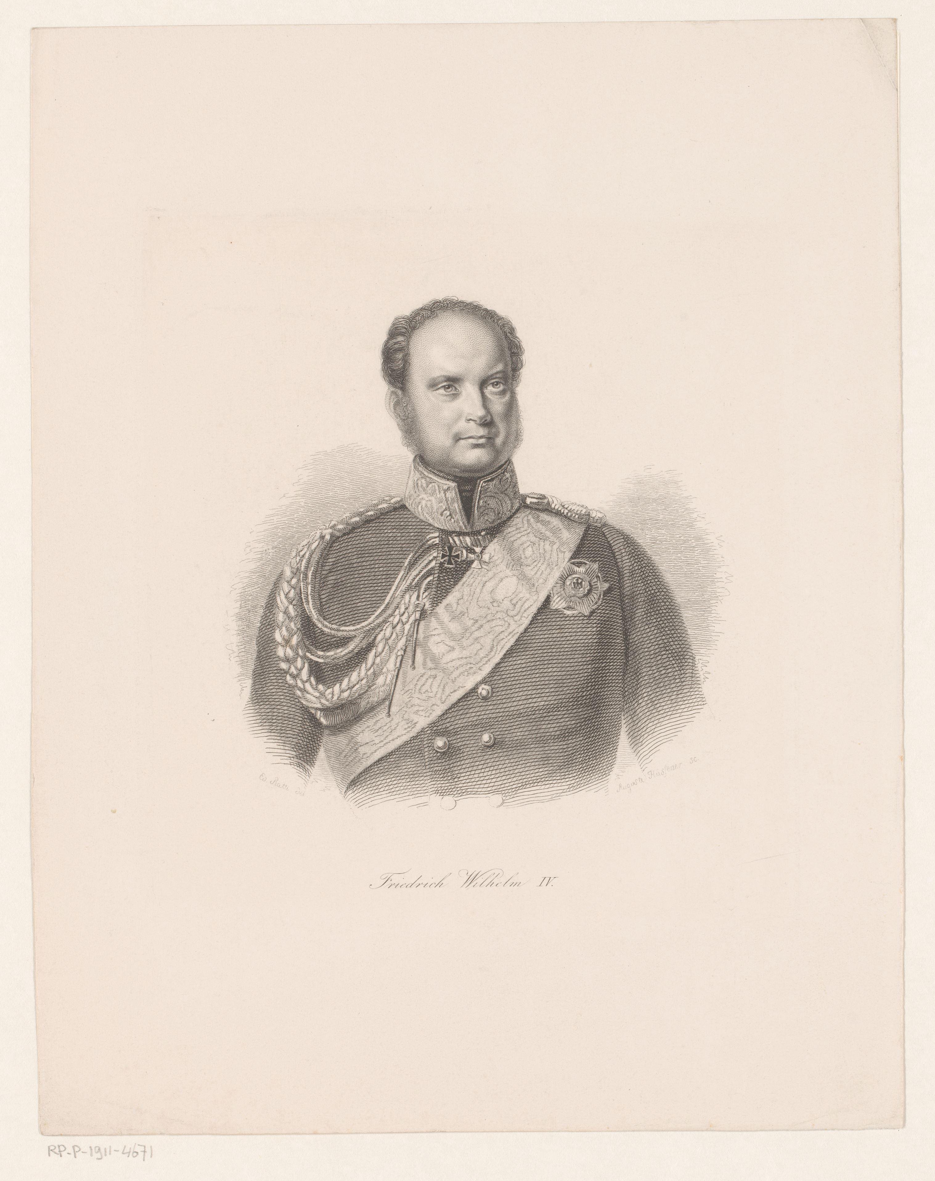 Portret van Frederik Willem IV