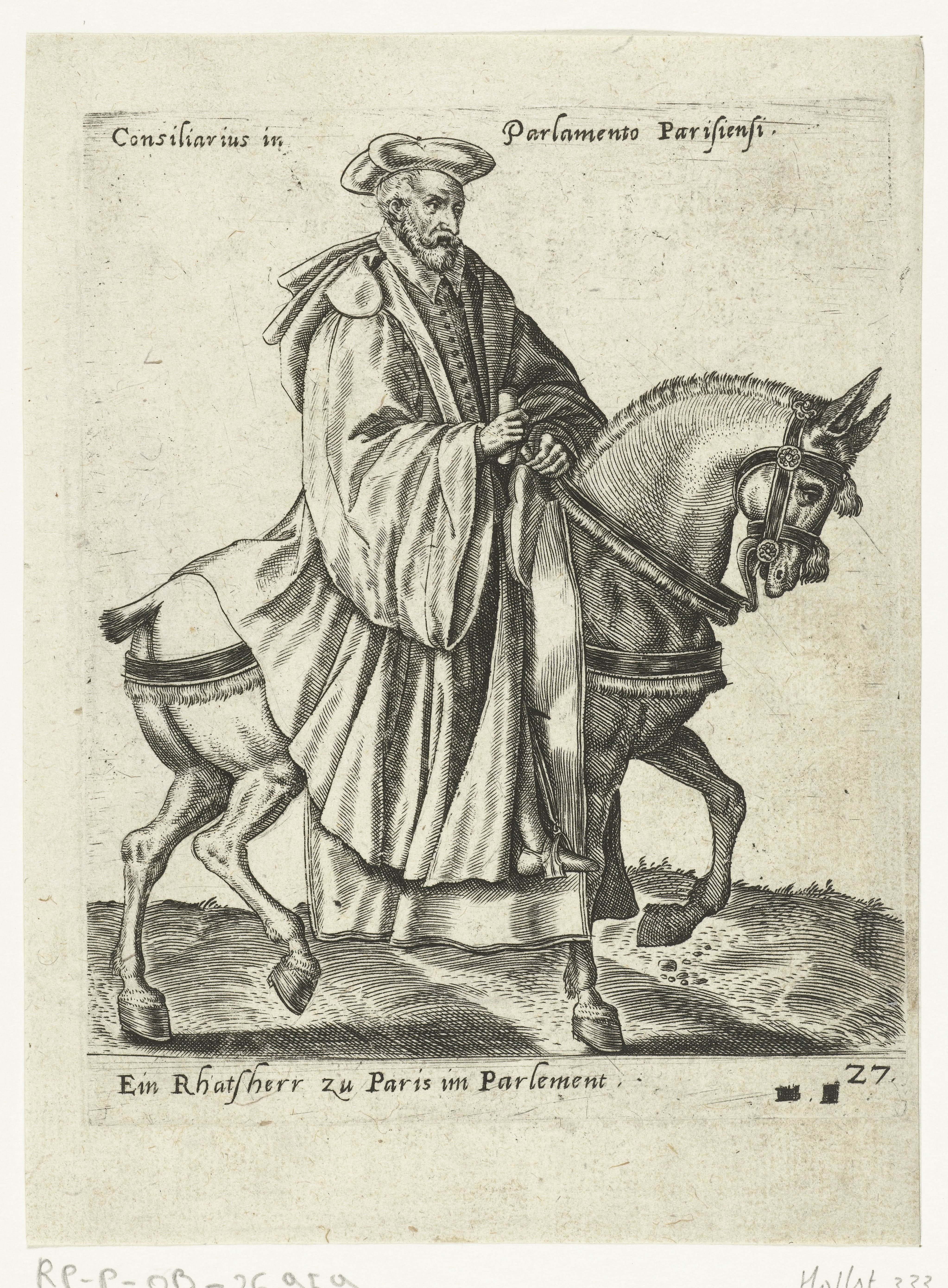 Franse raadsheer te paard