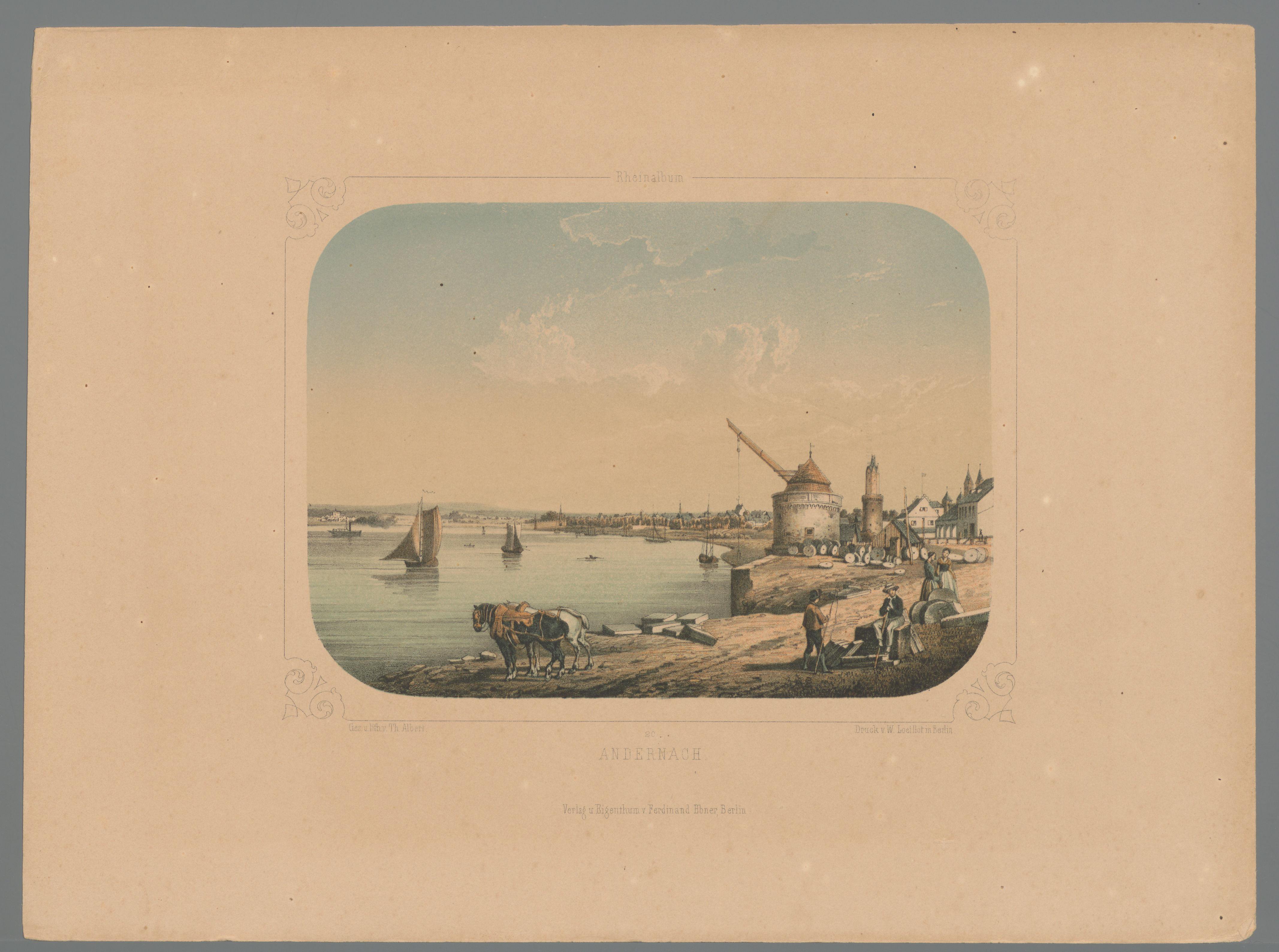 Gezicht op Andernach aan de Rijn
