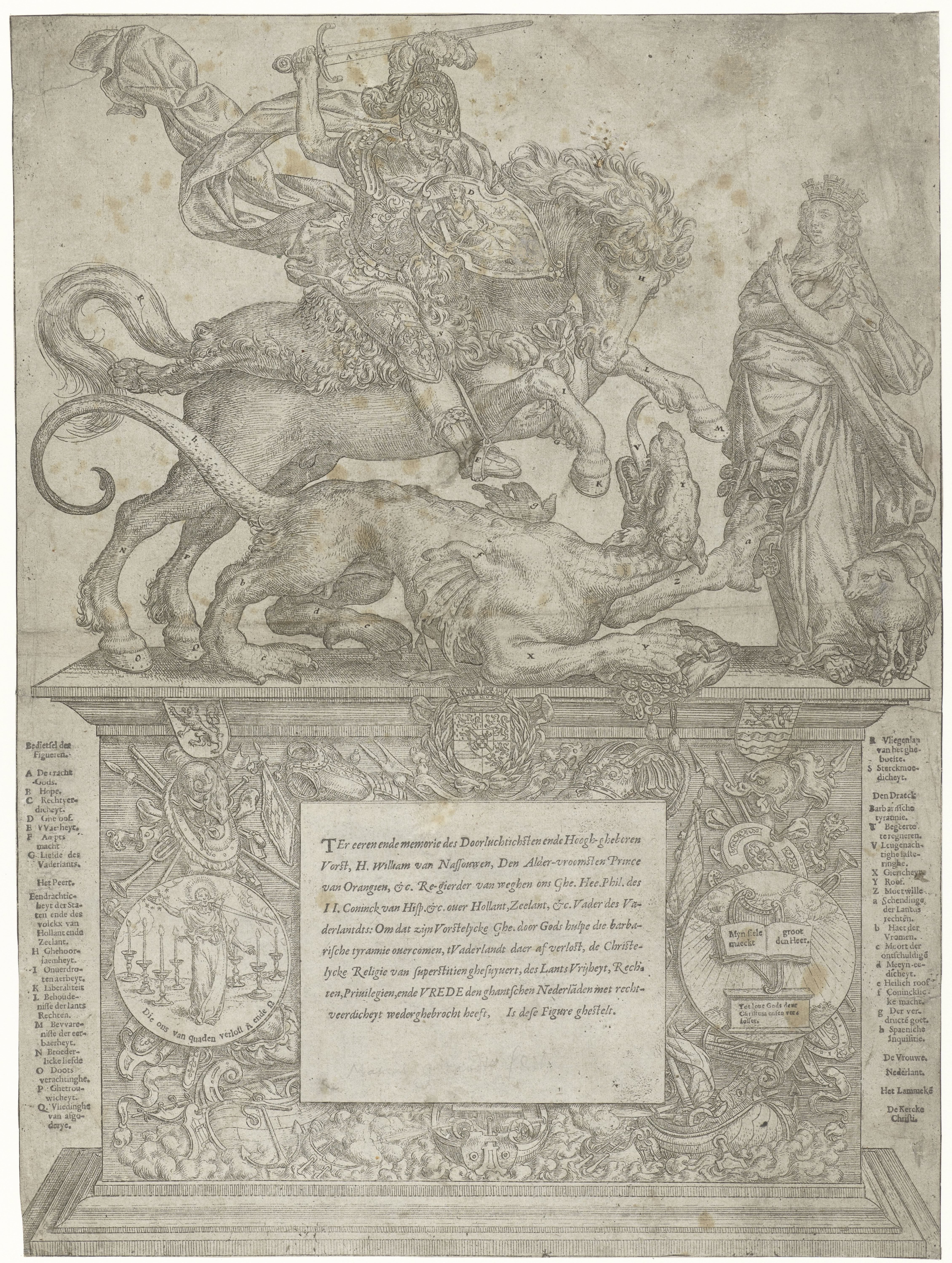 Willem van Oranje als Sint-Joris, ca. 1577