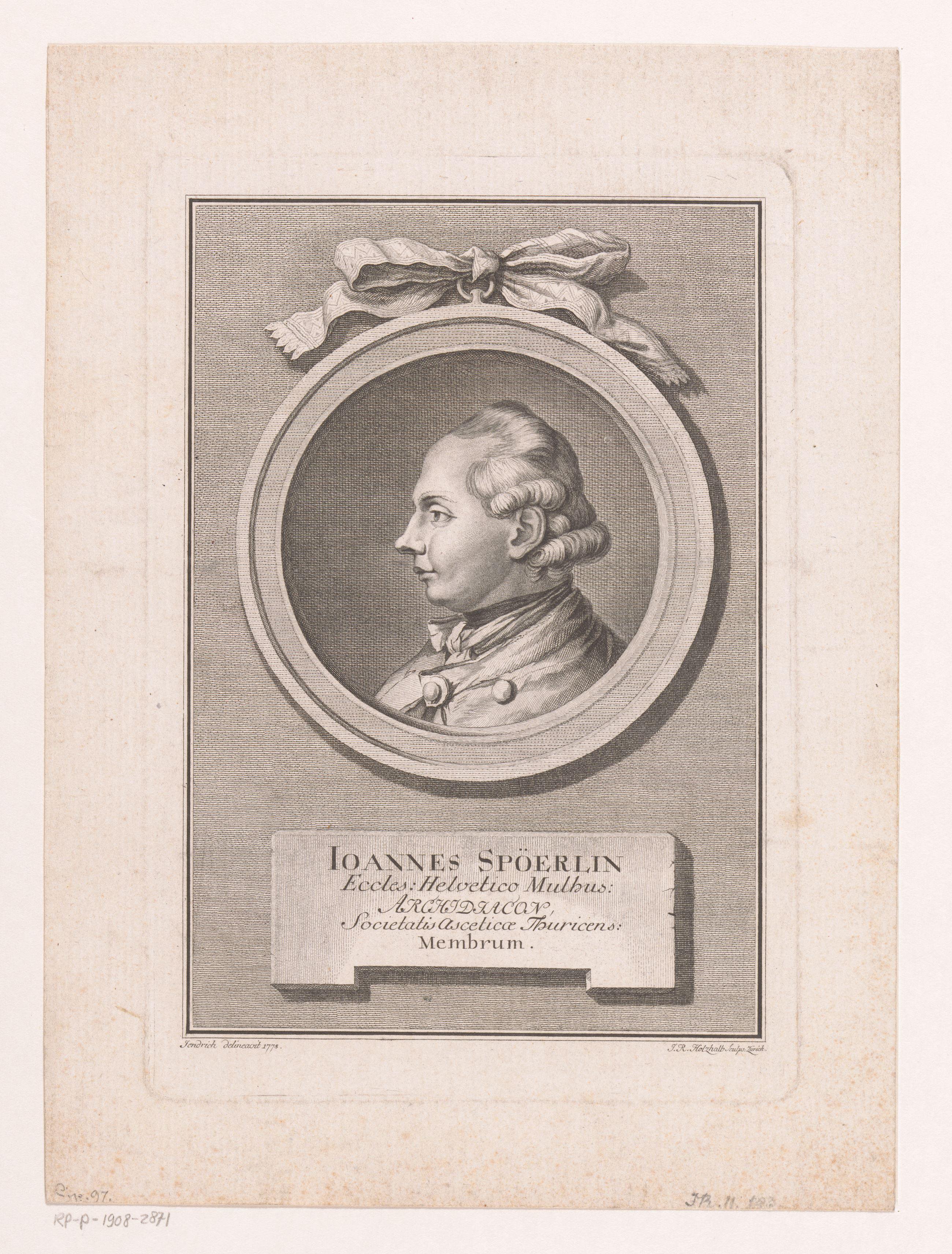 Portret van Johannes Spoerlin