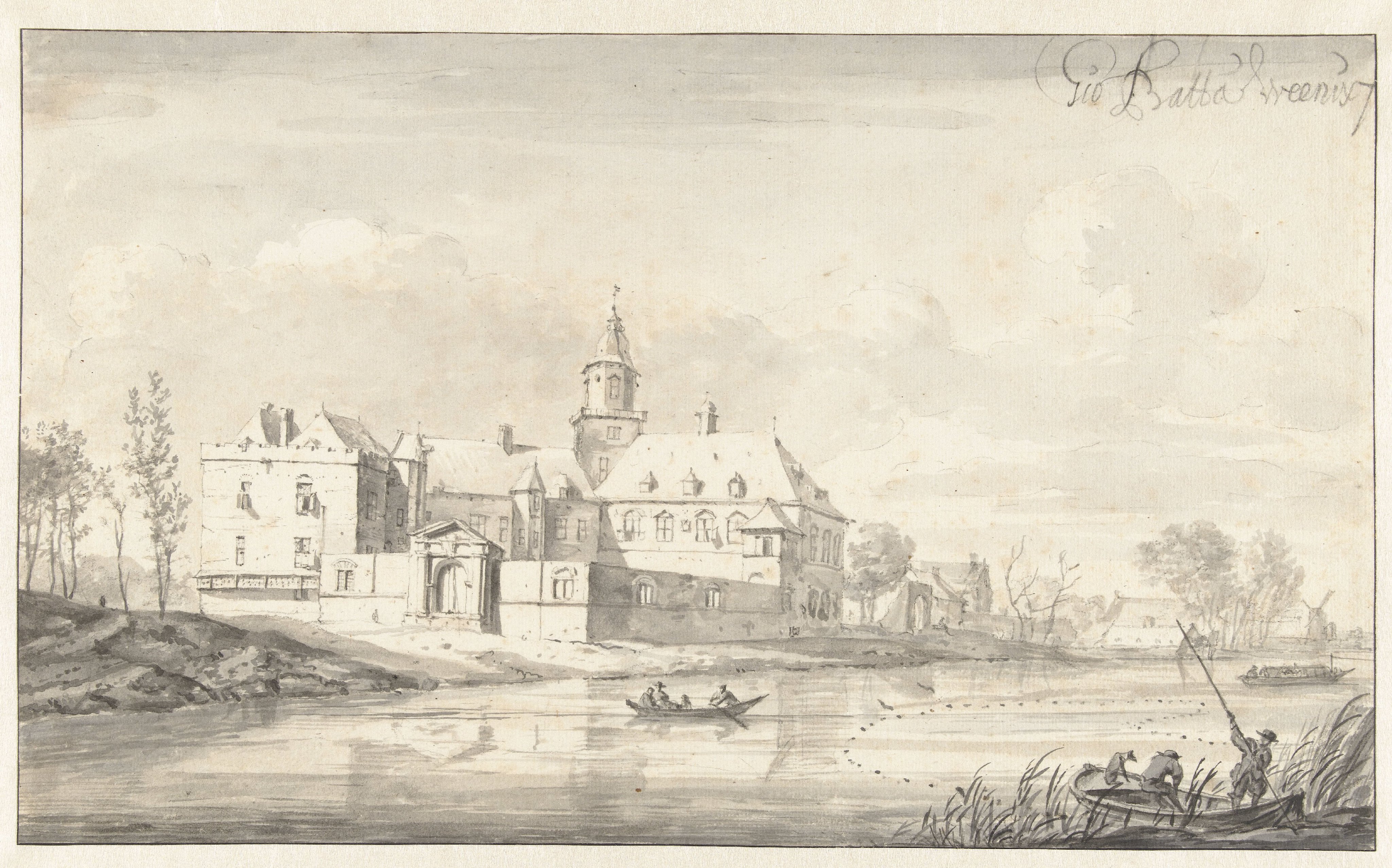 View of Nijenrode Castle on the River Vecht