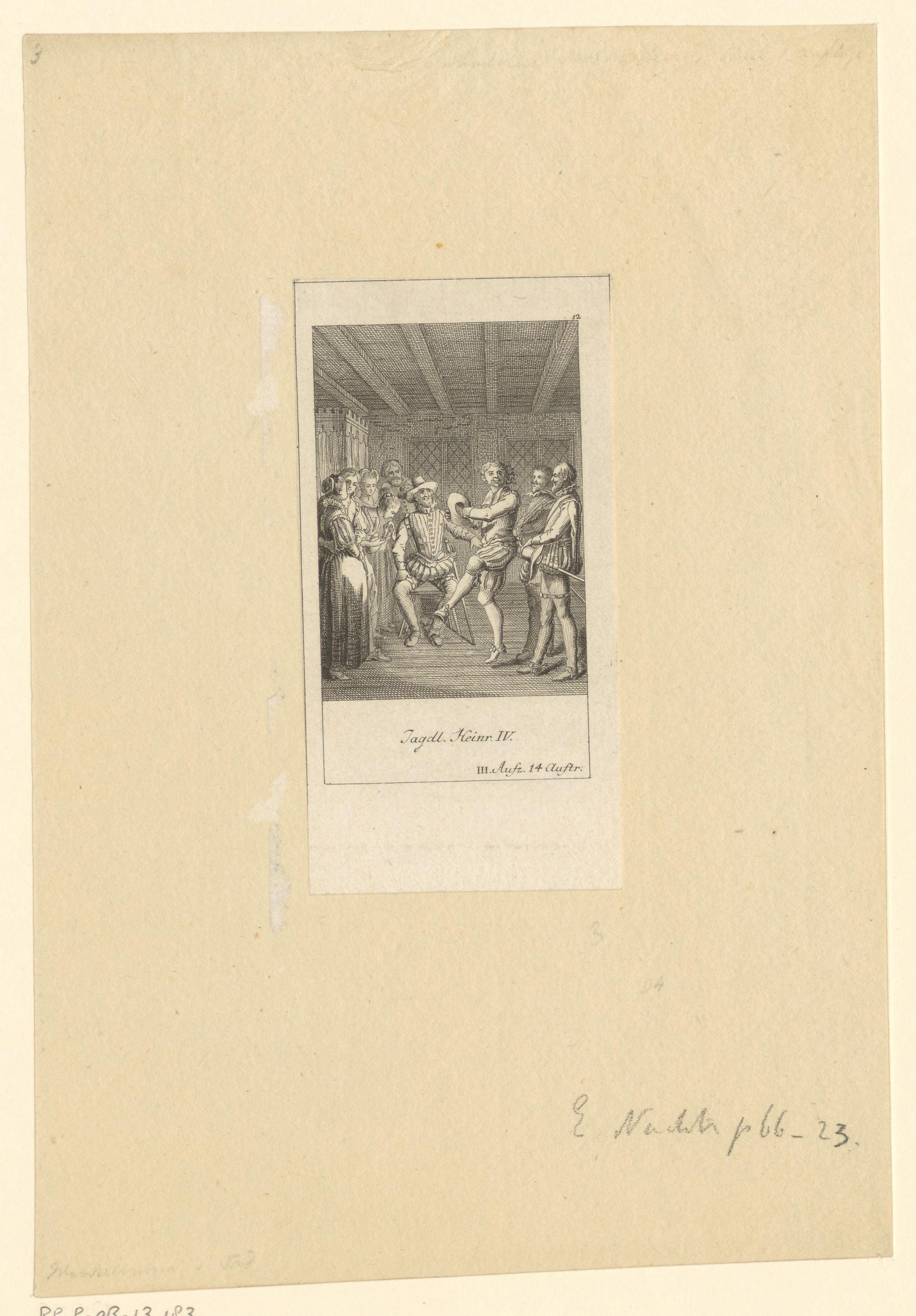 Gezelschap verzameld rond Hendrik IV