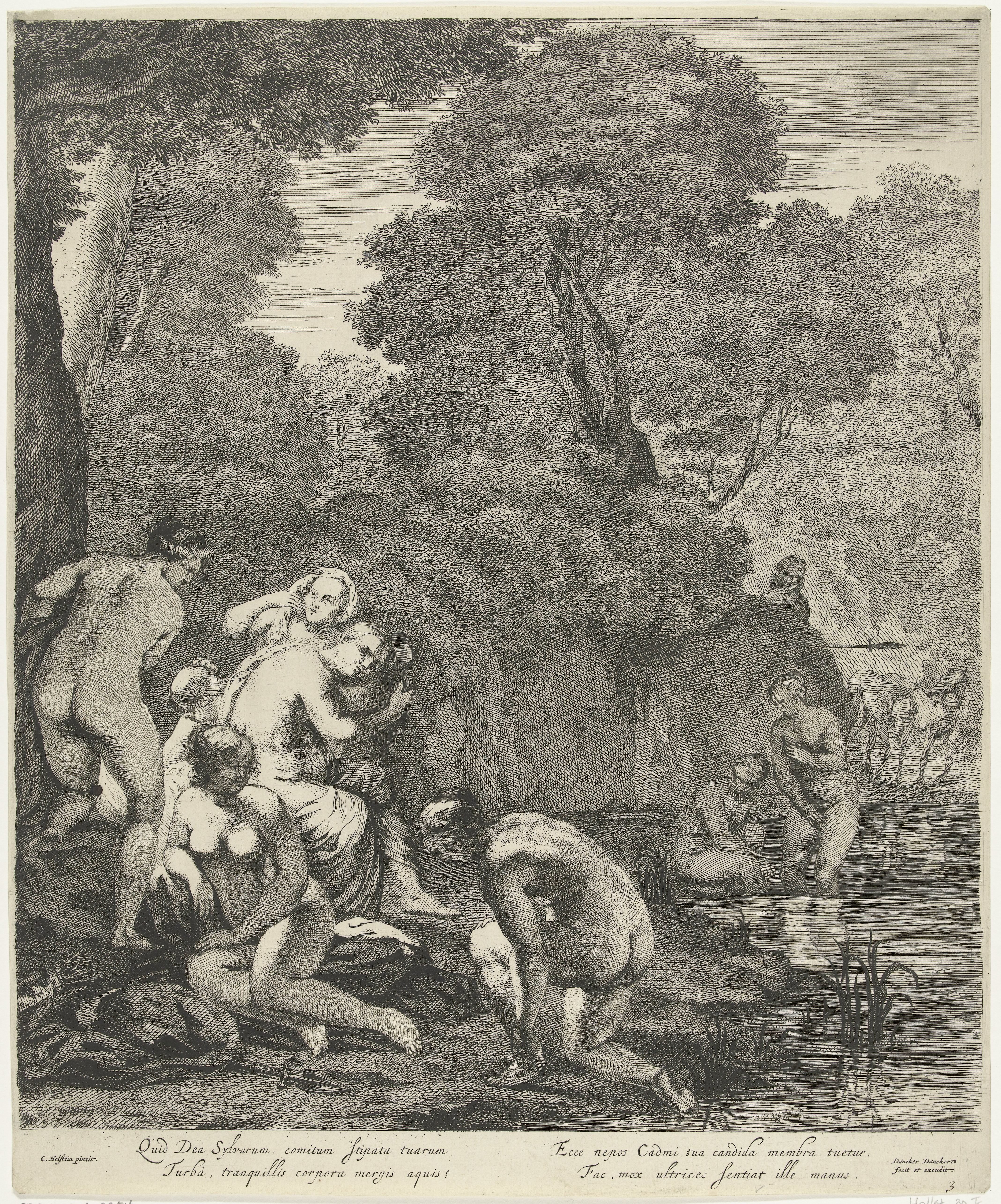 Diana en haar nimfen ontdekt door Actaeon