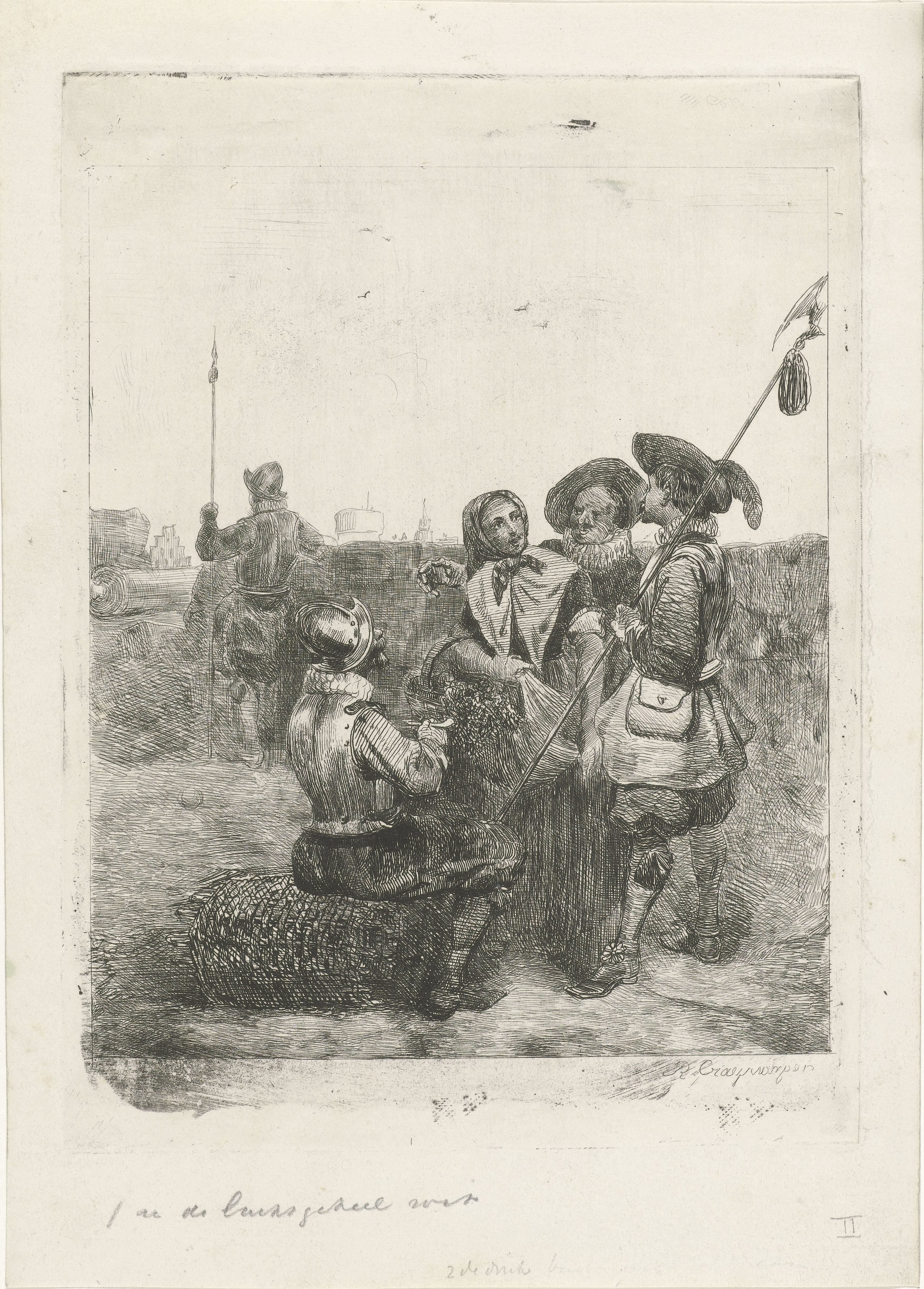 Soldaten met een jong meisje