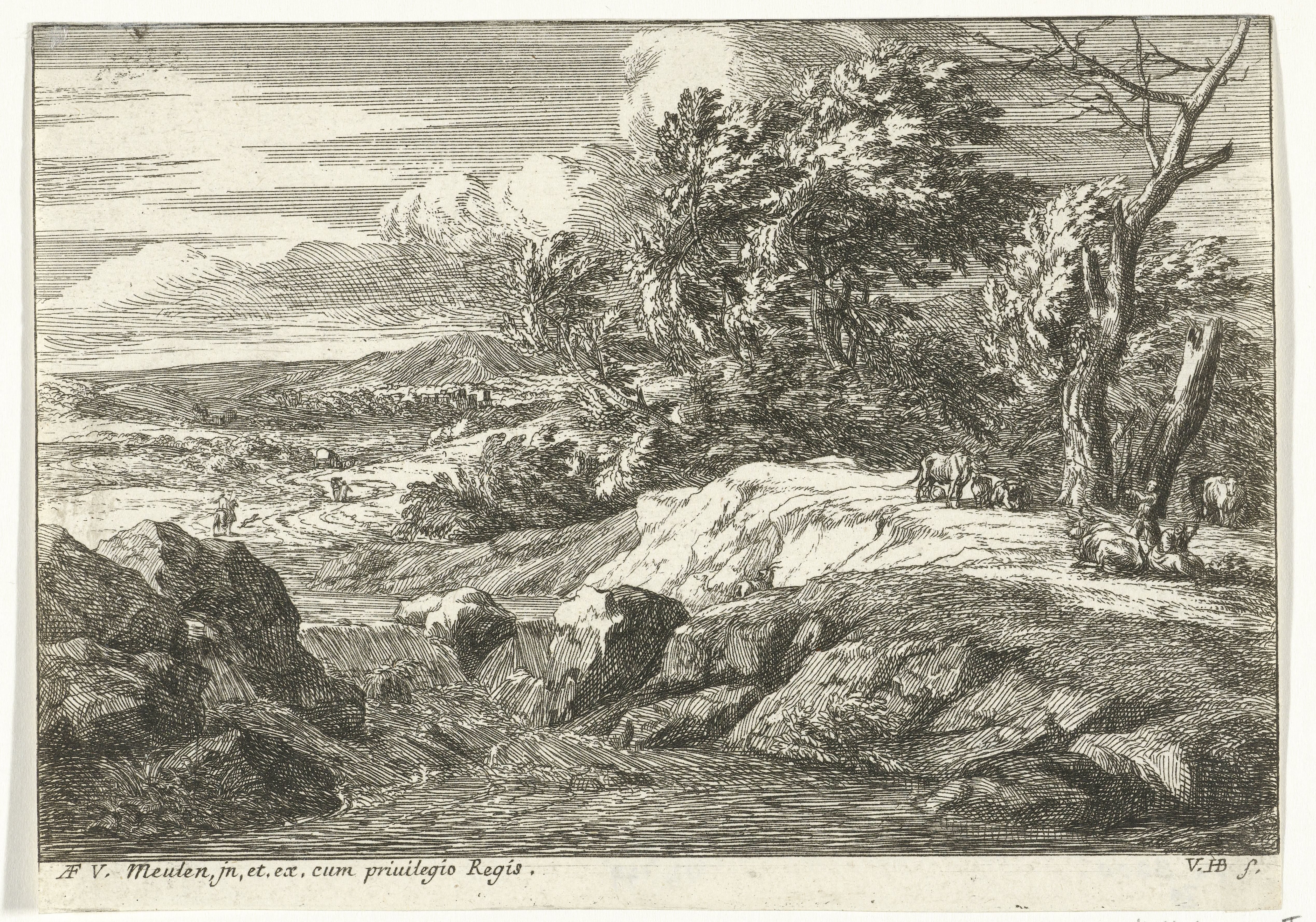 Landschap met figuren