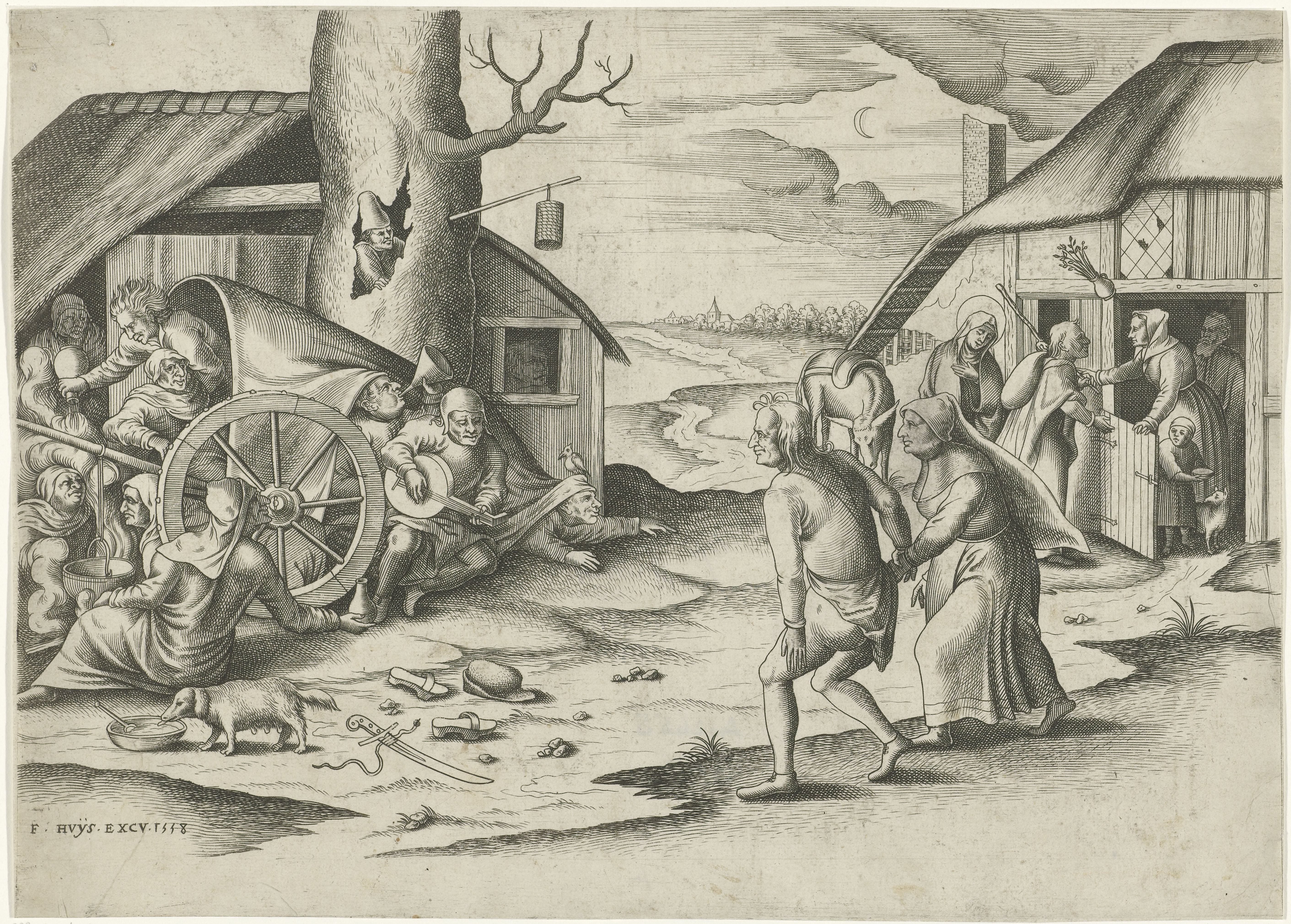 Maria en Jozef bij een herberg