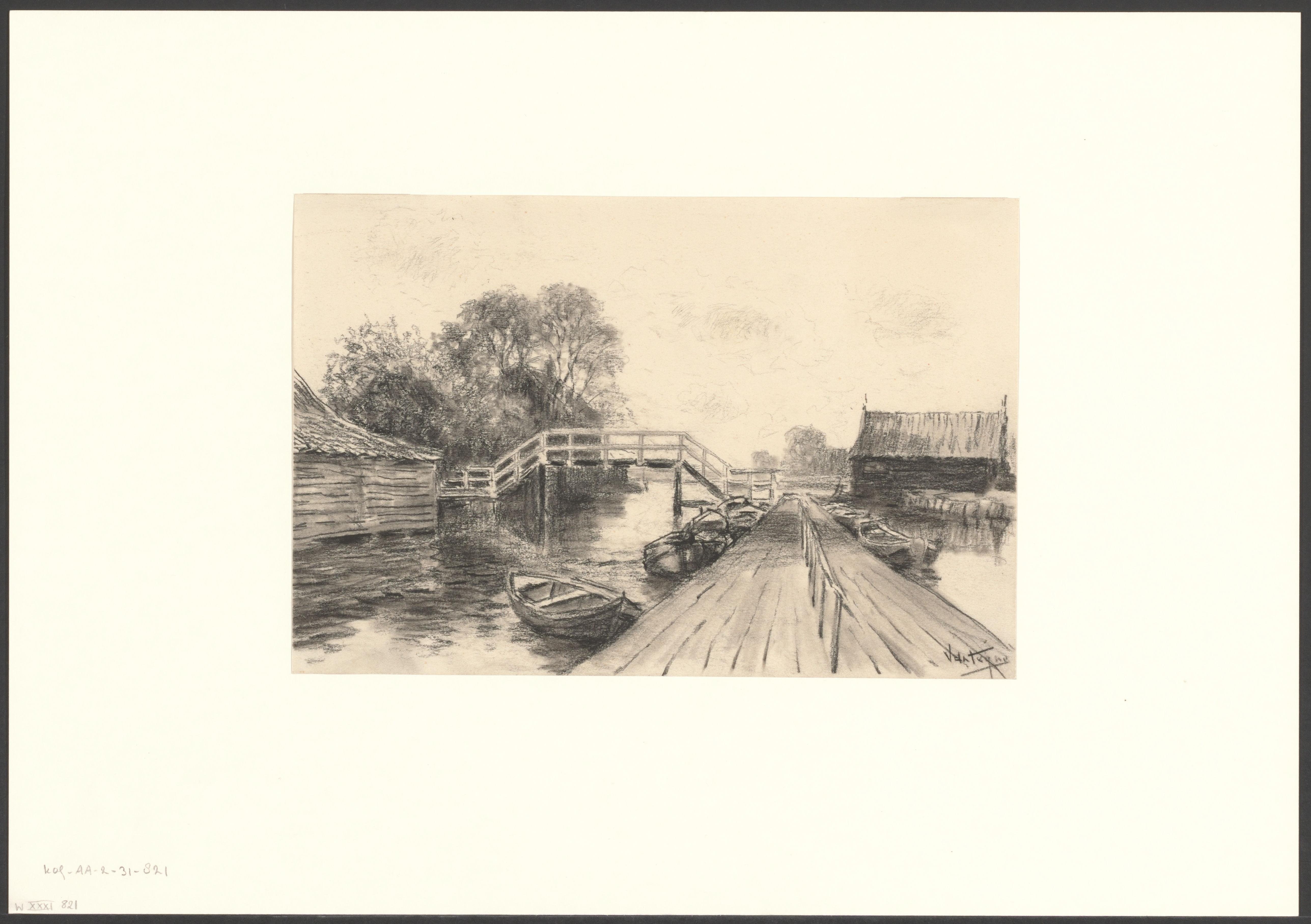 Gezicht op de Slotervaart bij de Jacob Marisstraat