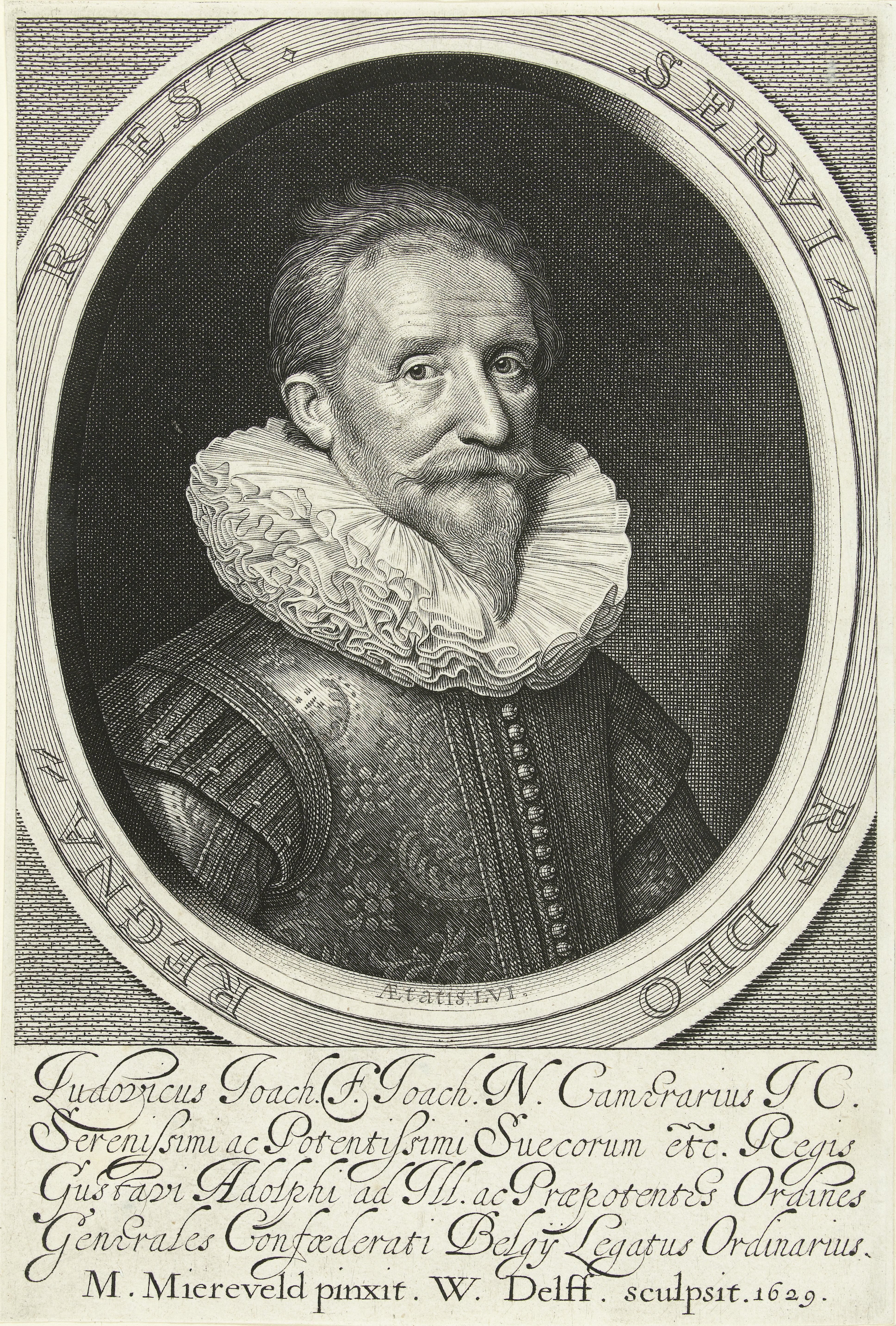 Portret van Ludwig Camerarius op 56-jarige leeftijd