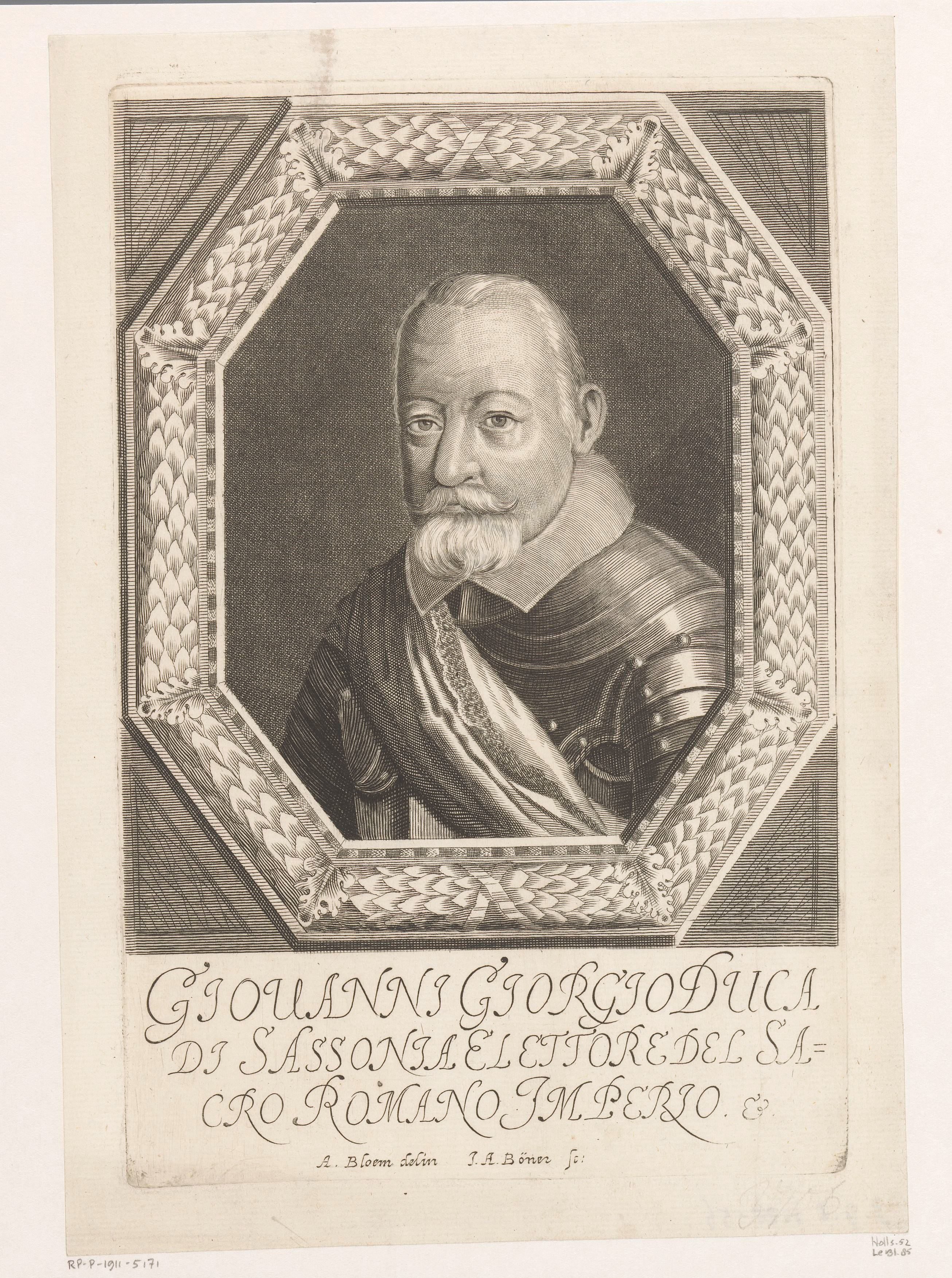 Portret van Johann Georg I von Sachsen