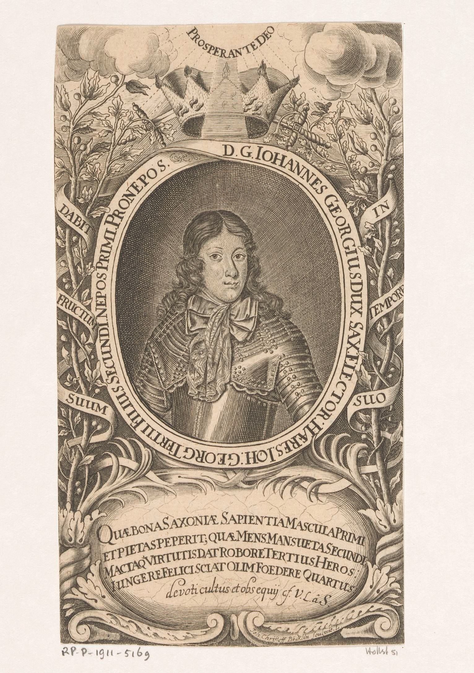Portret van Johann Georg IV von Sachsen