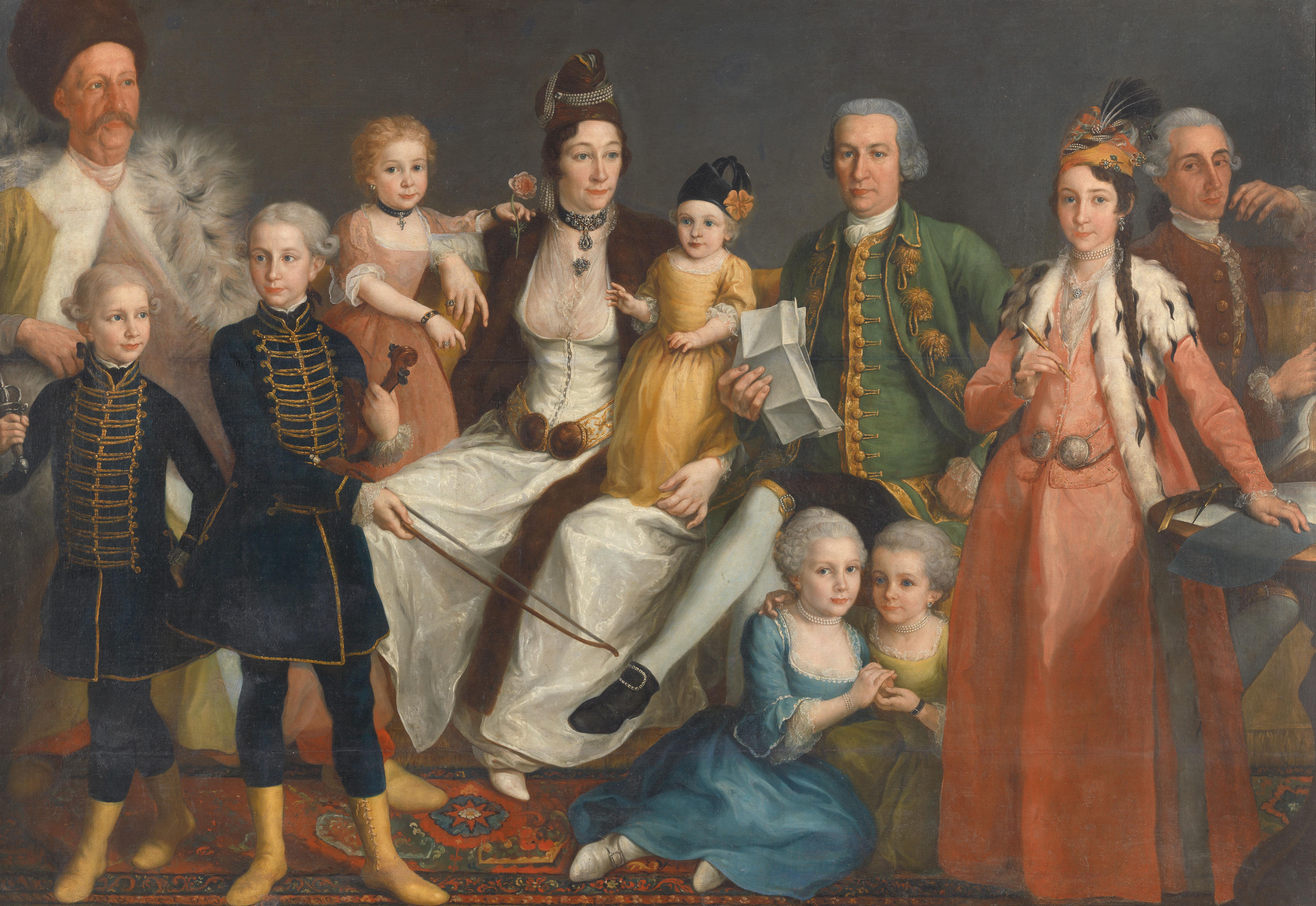 Portrait of the Van Lennep Family, a Merchant Family in Izmir