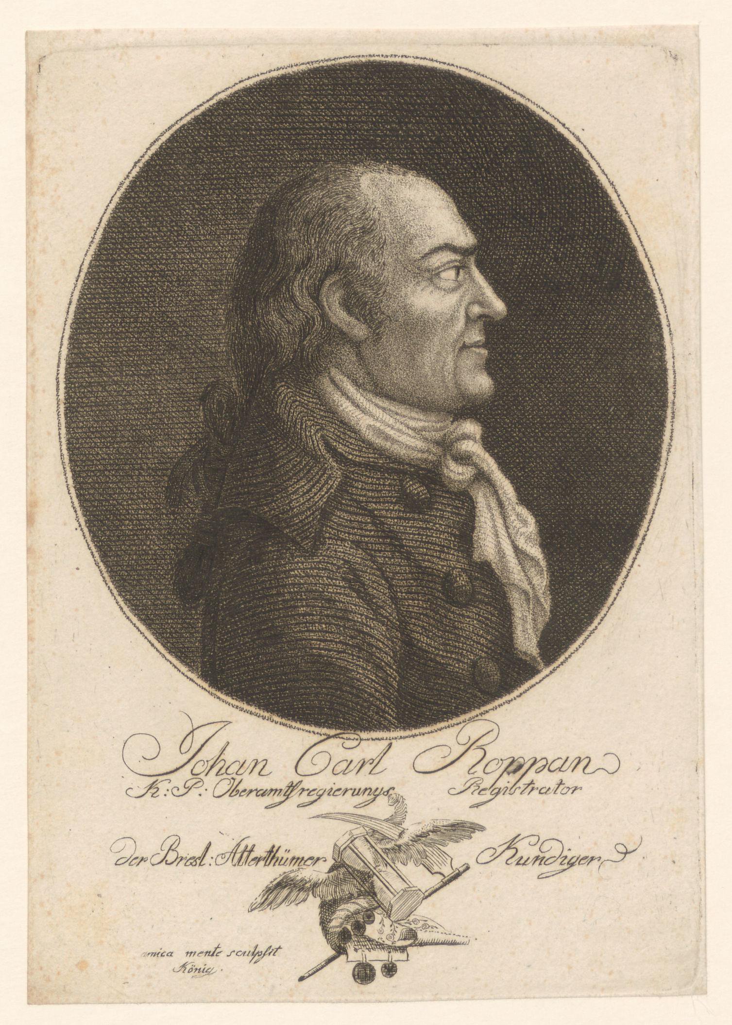 Portret van Johann Carl Roppan