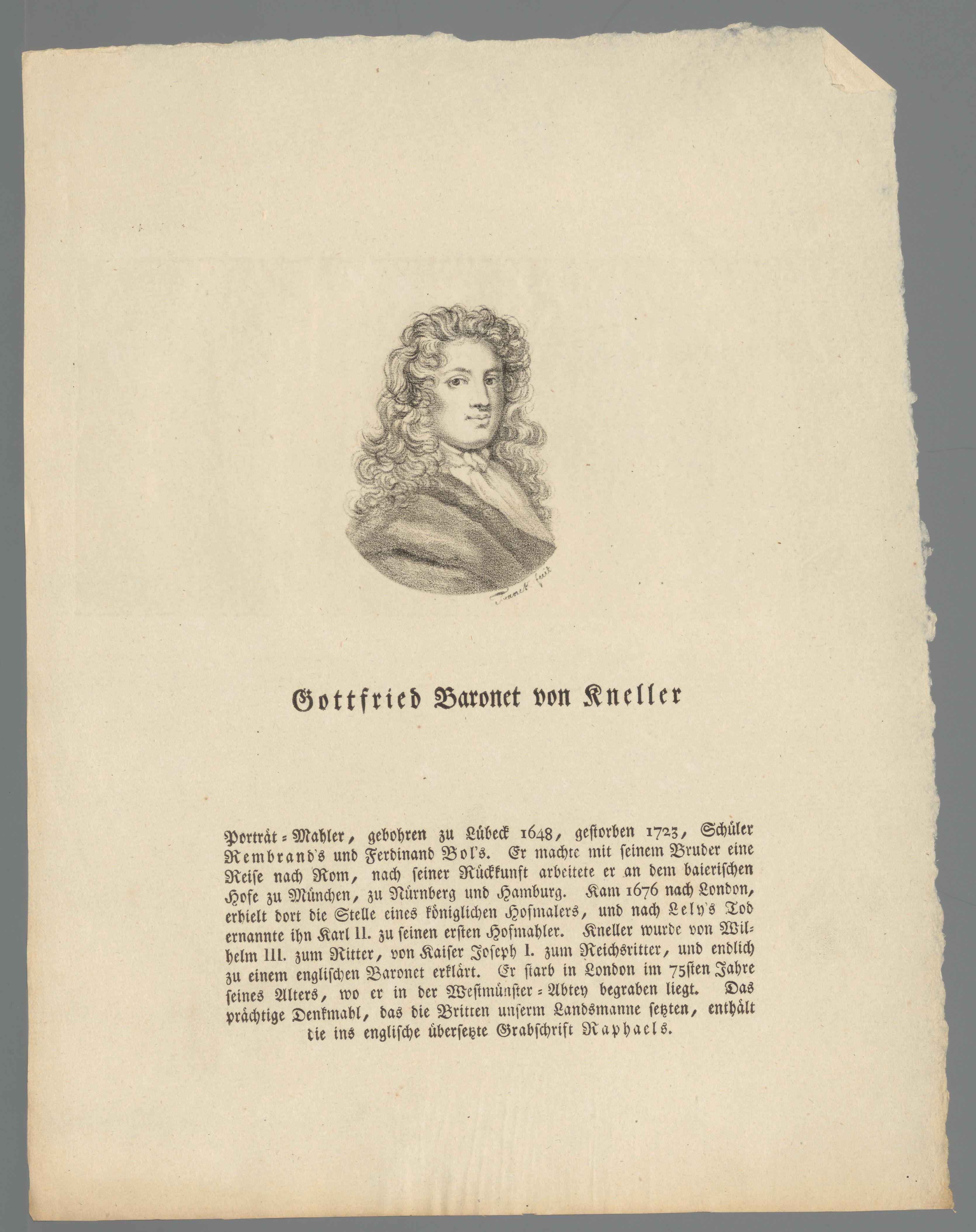 Portret van Gottfried Kneller