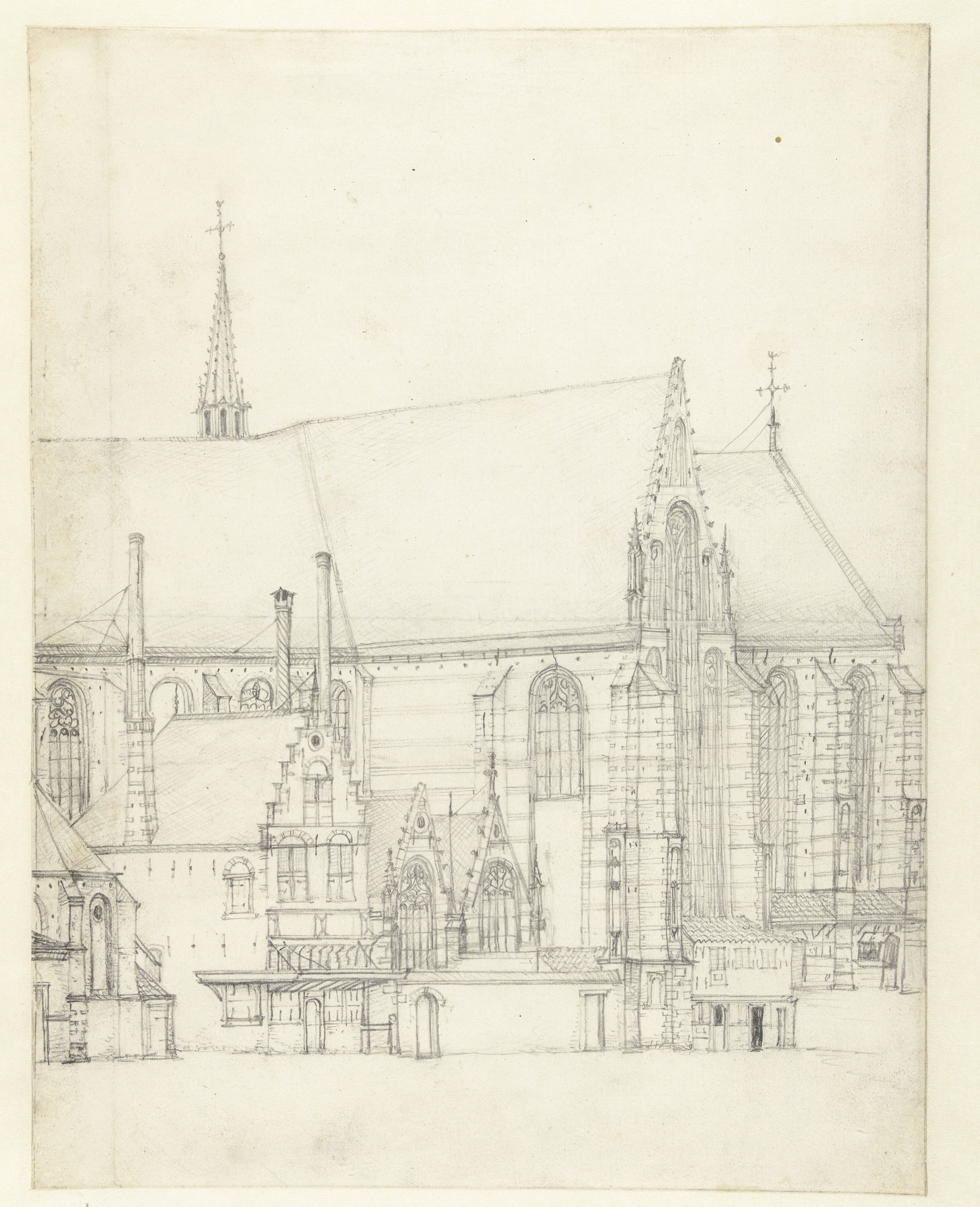 Gezicht op de Sint Bavo te Haarlem