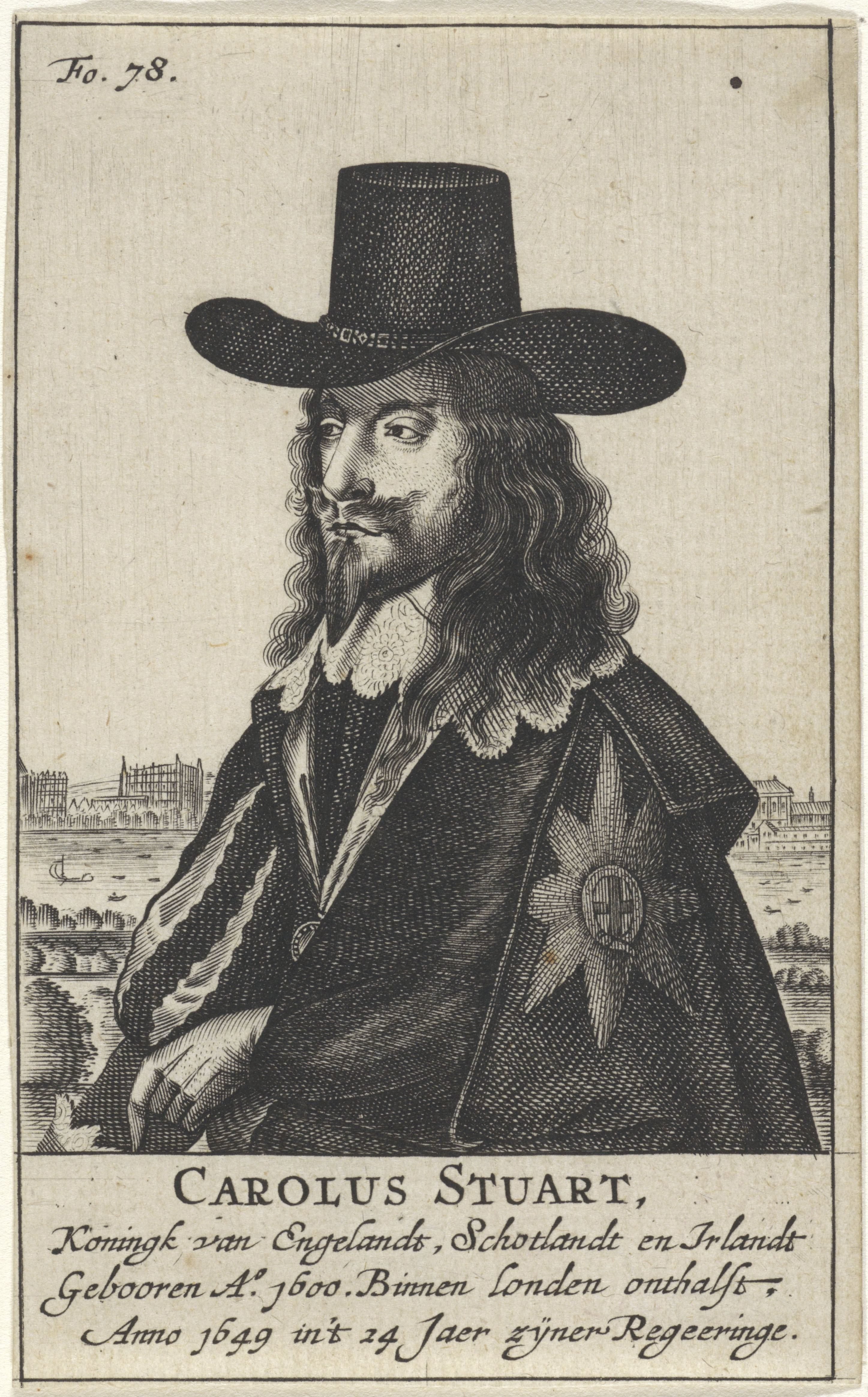 Portret van Karel I, koning van Engeland