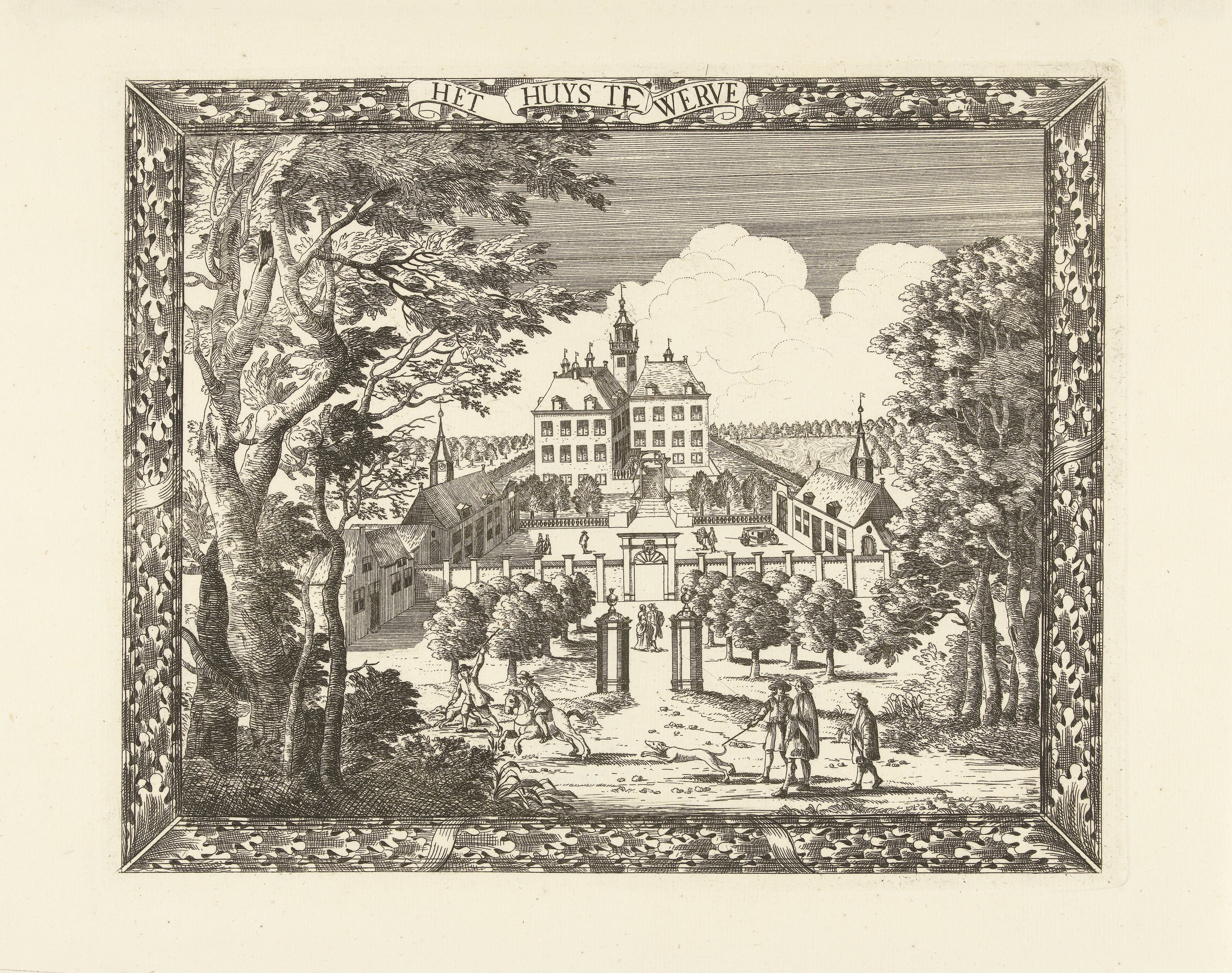 Gezicht op Huis te Werve te Voorburg