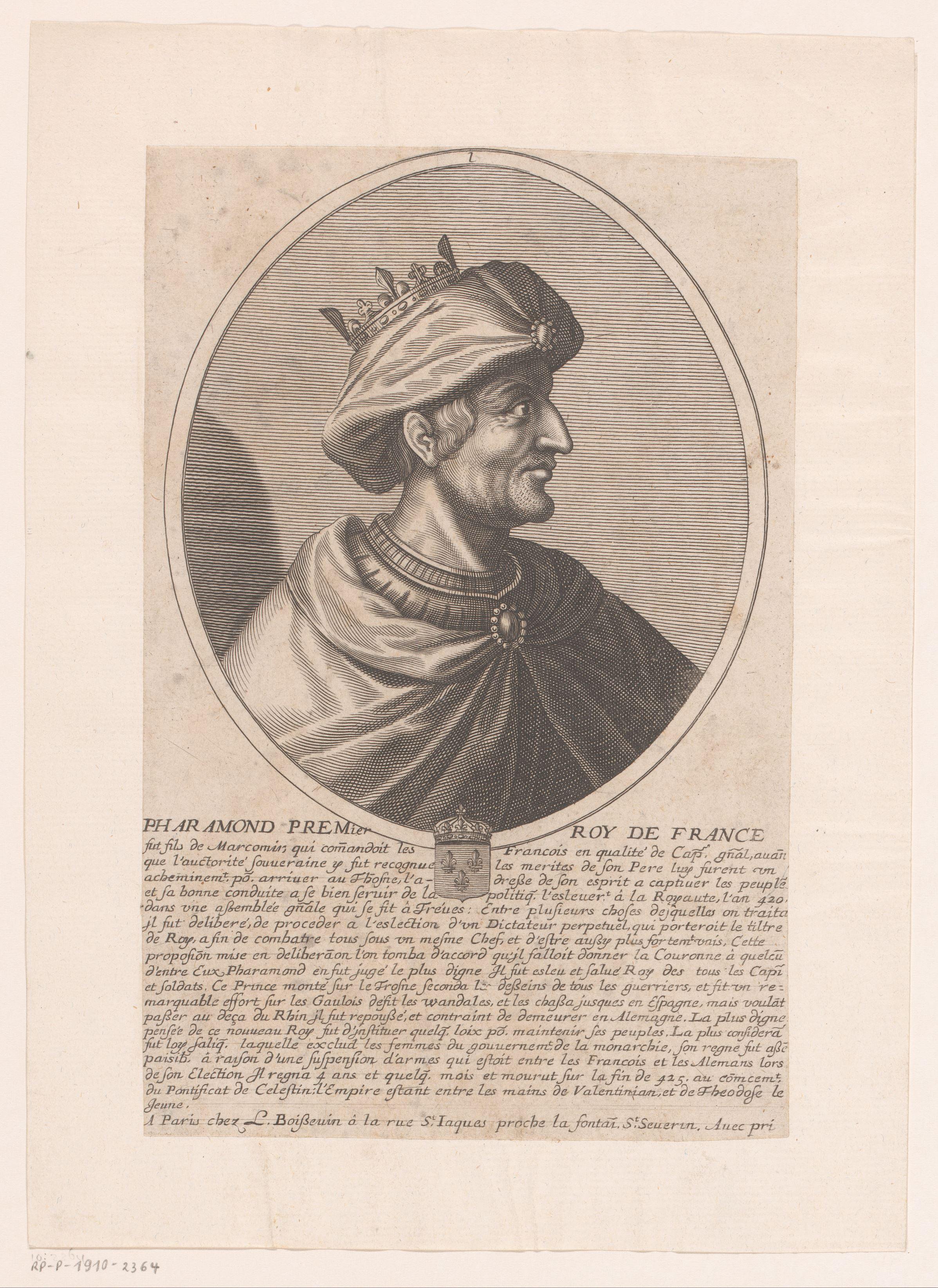 Portret van koning Pharamond