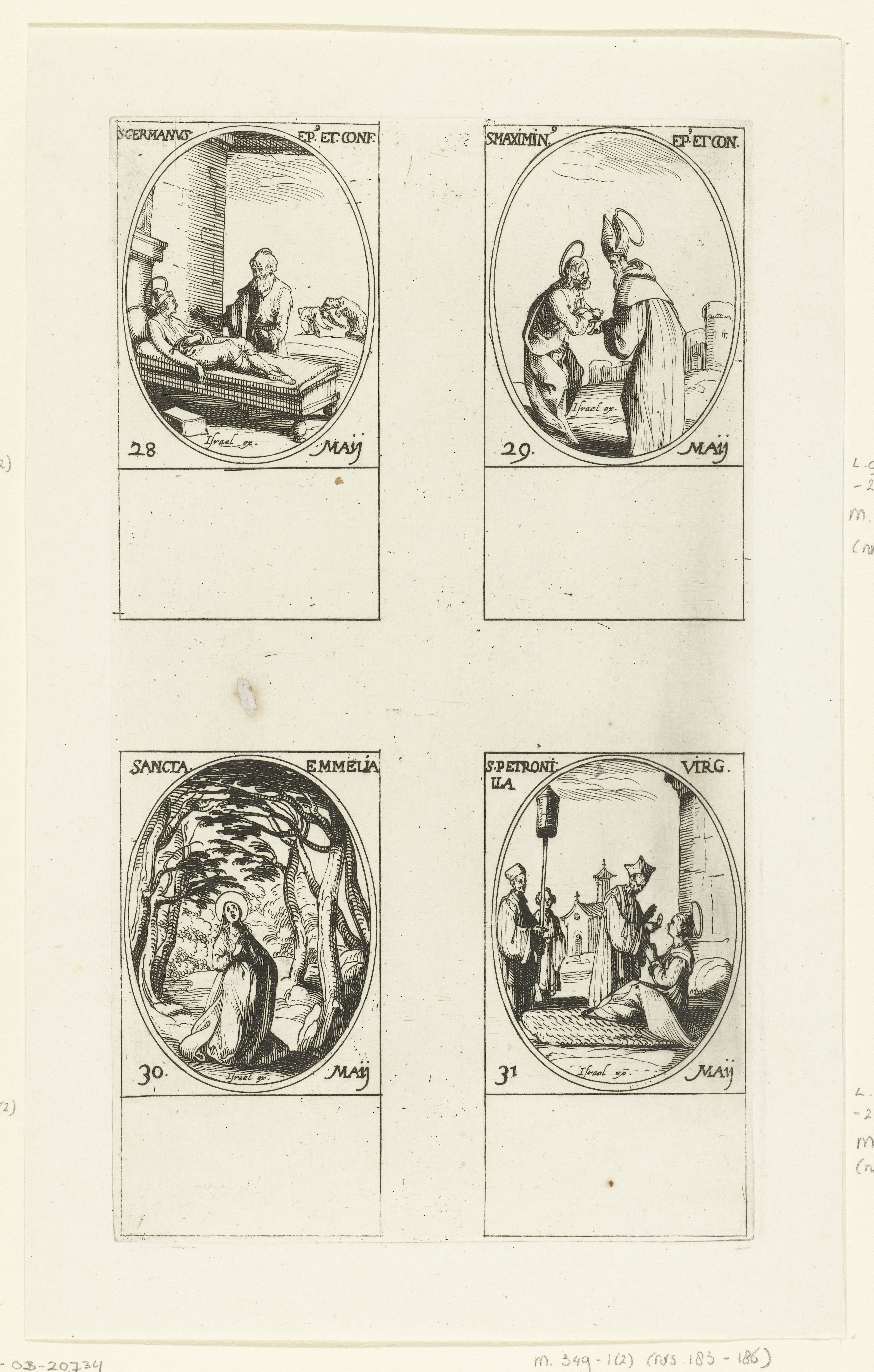 Heilige Germanus van Parijs, Heilige Maximinus van Trier, Heilige Eumelia van Neocaesarea, Heilige Petronella van Rome (28-31 mei)